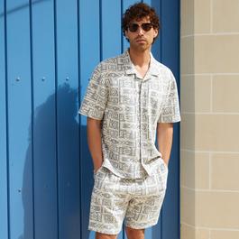 Threadbare Patterned Textured Pull On Shorts