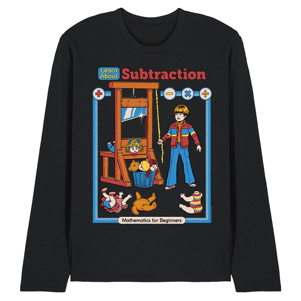 Black - Steven Rhodes - Steven Rhodes Learn About Subtraction Long Sleeve - 1