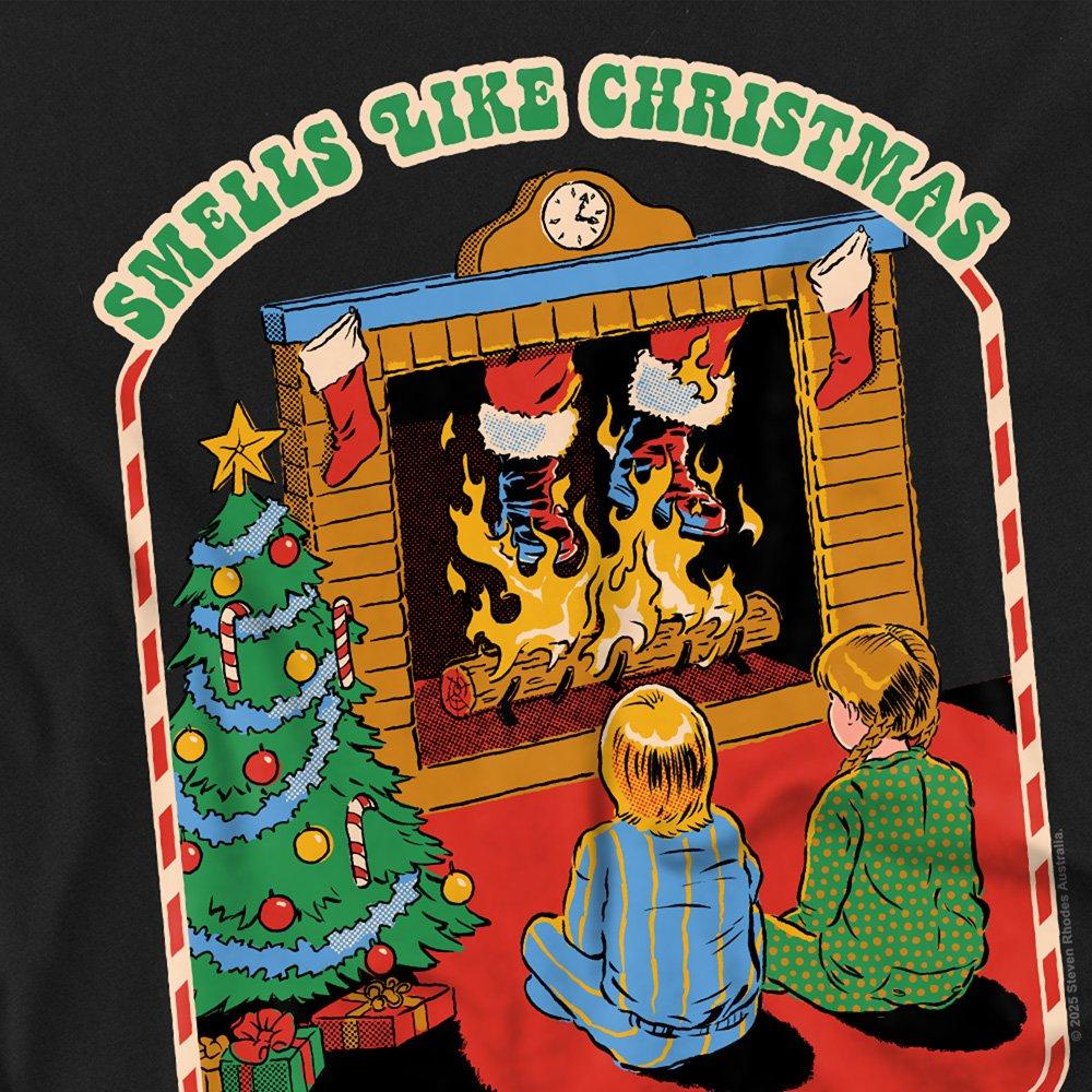 Black - Steven Rhodes - Steven Rhodes Smells Like Christmas T-Shirt Black - 2