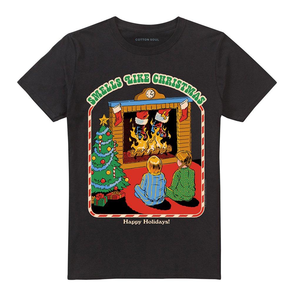 Black - Steven Rhodes - Steven Rhodes Smells Like Christmas T-Shirt Black - 4