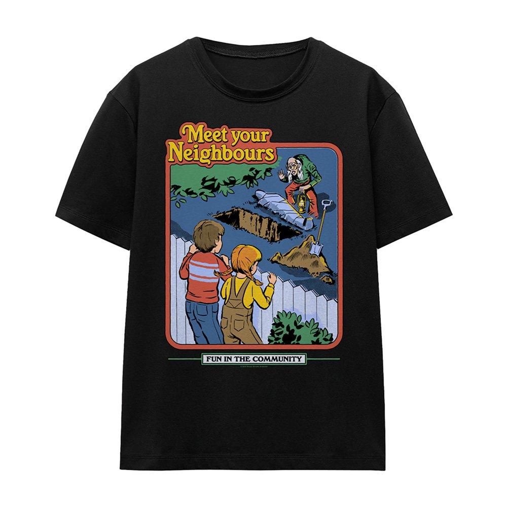 Black - Steven Rhodes - Steven Rhodes Meet Your Neighbours T Shirt Black - 4