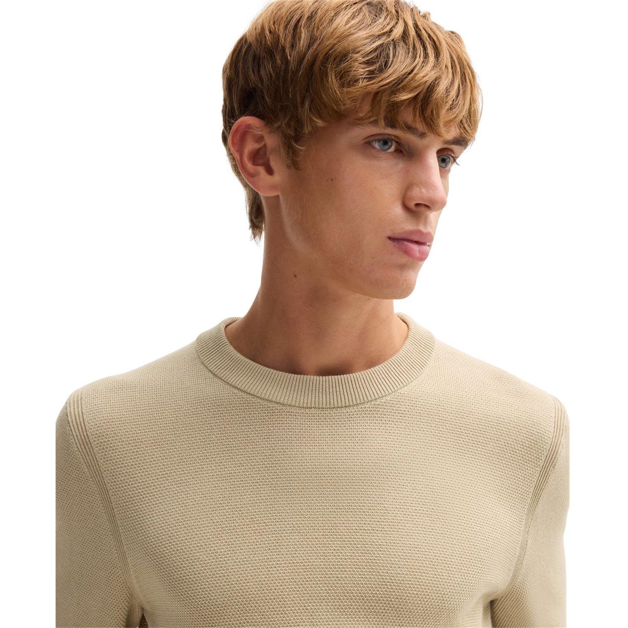 Light Beige 275 - Boss - Men's Ecaio-P Knitted Jumper - 5