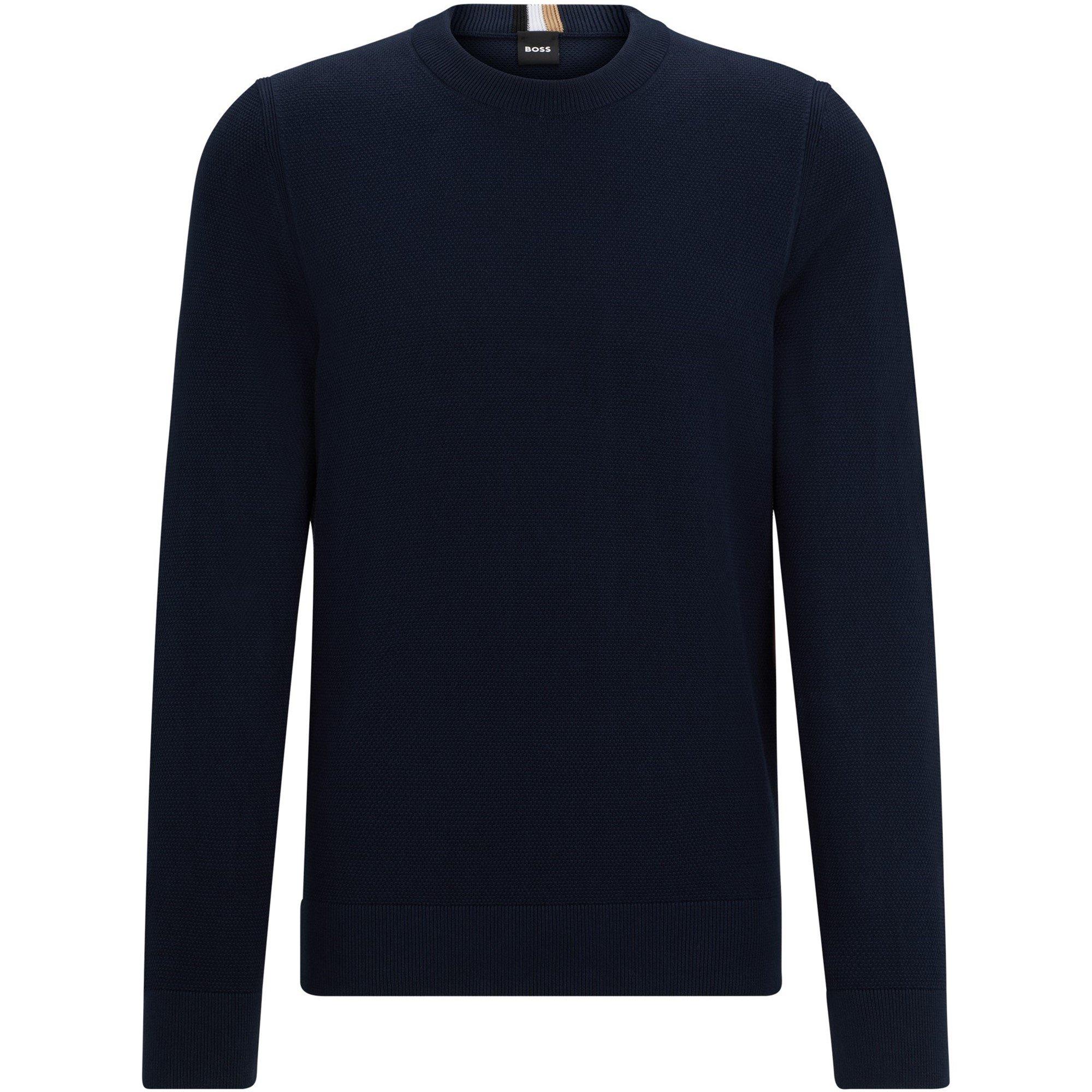 Dark Blue - Boss - Men's Ecaio-P Knitted Jumper