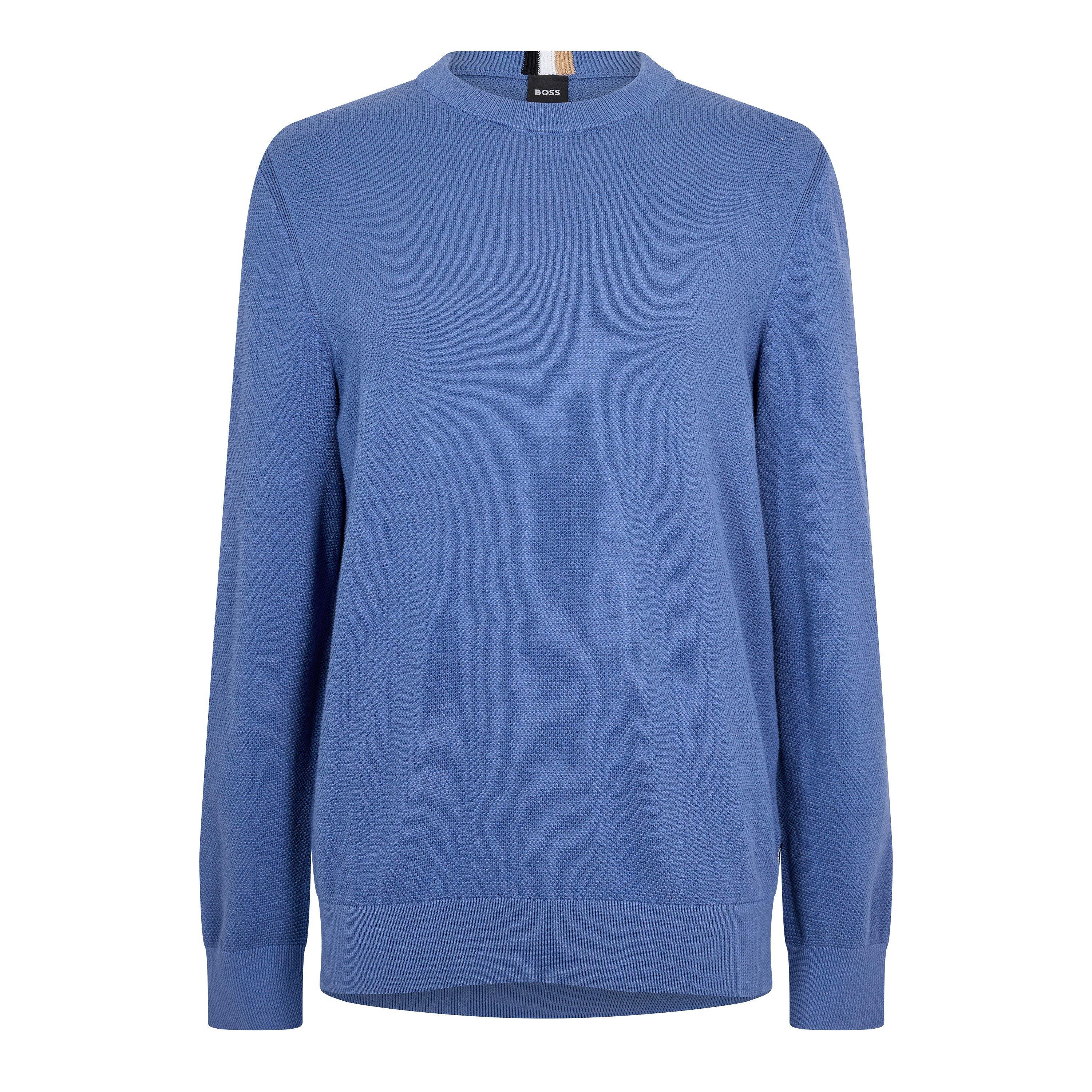 Boss Men's Ecaio-P Knitted Jumper - Open Blue - Small