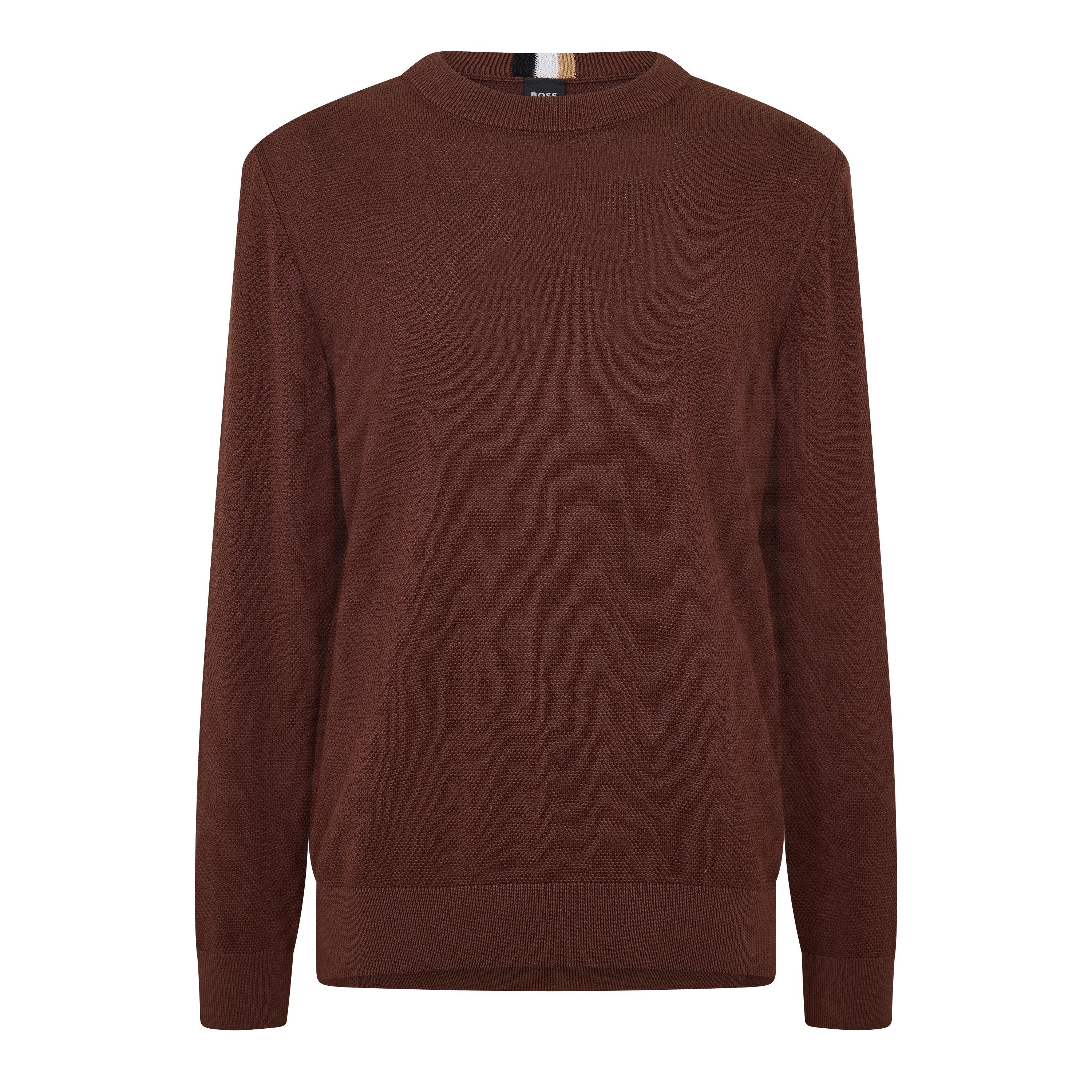 Boss Men's Ecaio-P Knitted Jumper - Dark Brown - Large