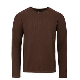 Fabric Long Sleeve Knitted Crew Mens