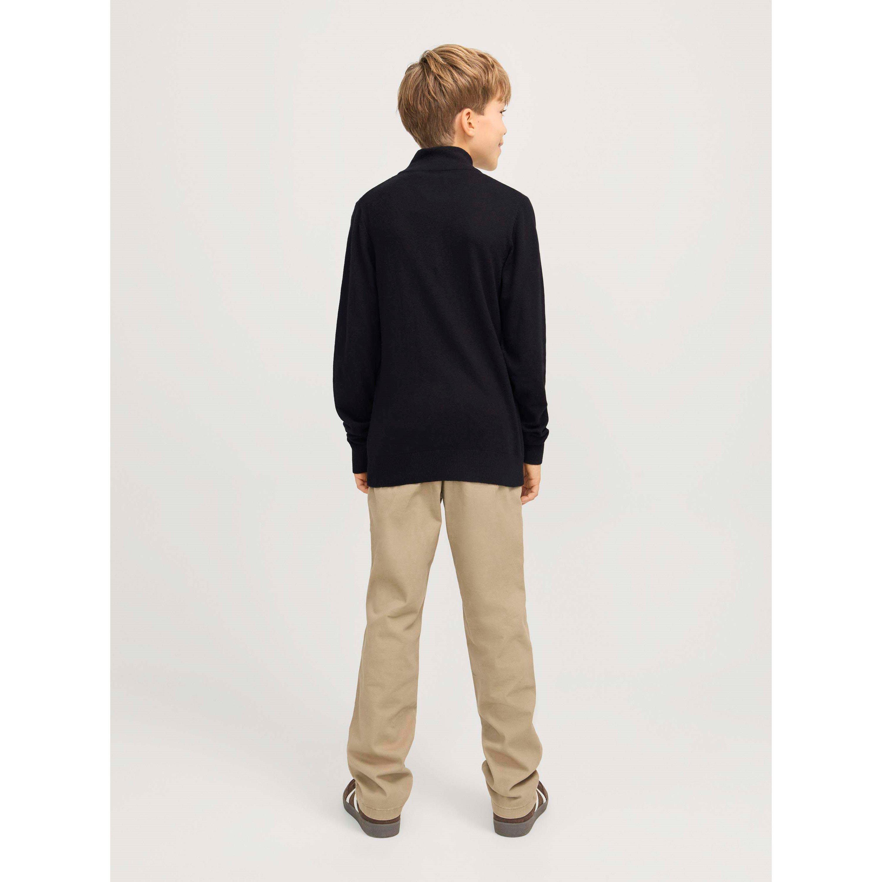 Crna - Jack and Jones - Emil Half Zip Knit Junior Jack - 3
