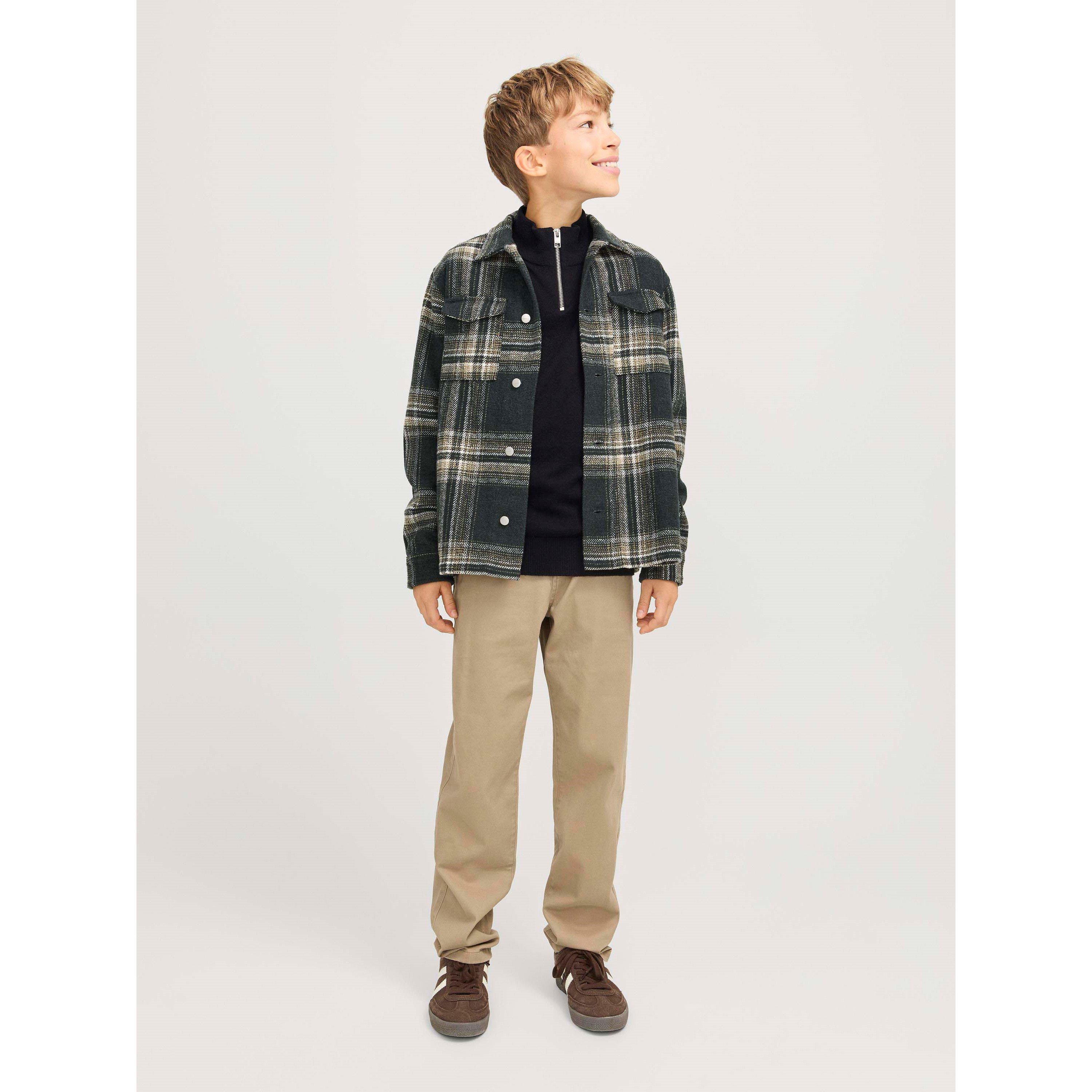 Crna - Jack and Jones - Emil Half Zip Knit Junior Jack - 7