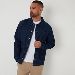 Threadbare Rinse Wash Denim Utility Jacket