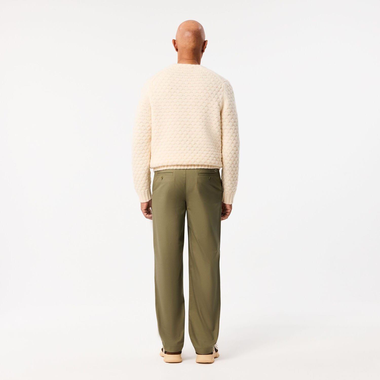 Khaki - Lacoste - Straight Fit Cotton Twill Pants - 2