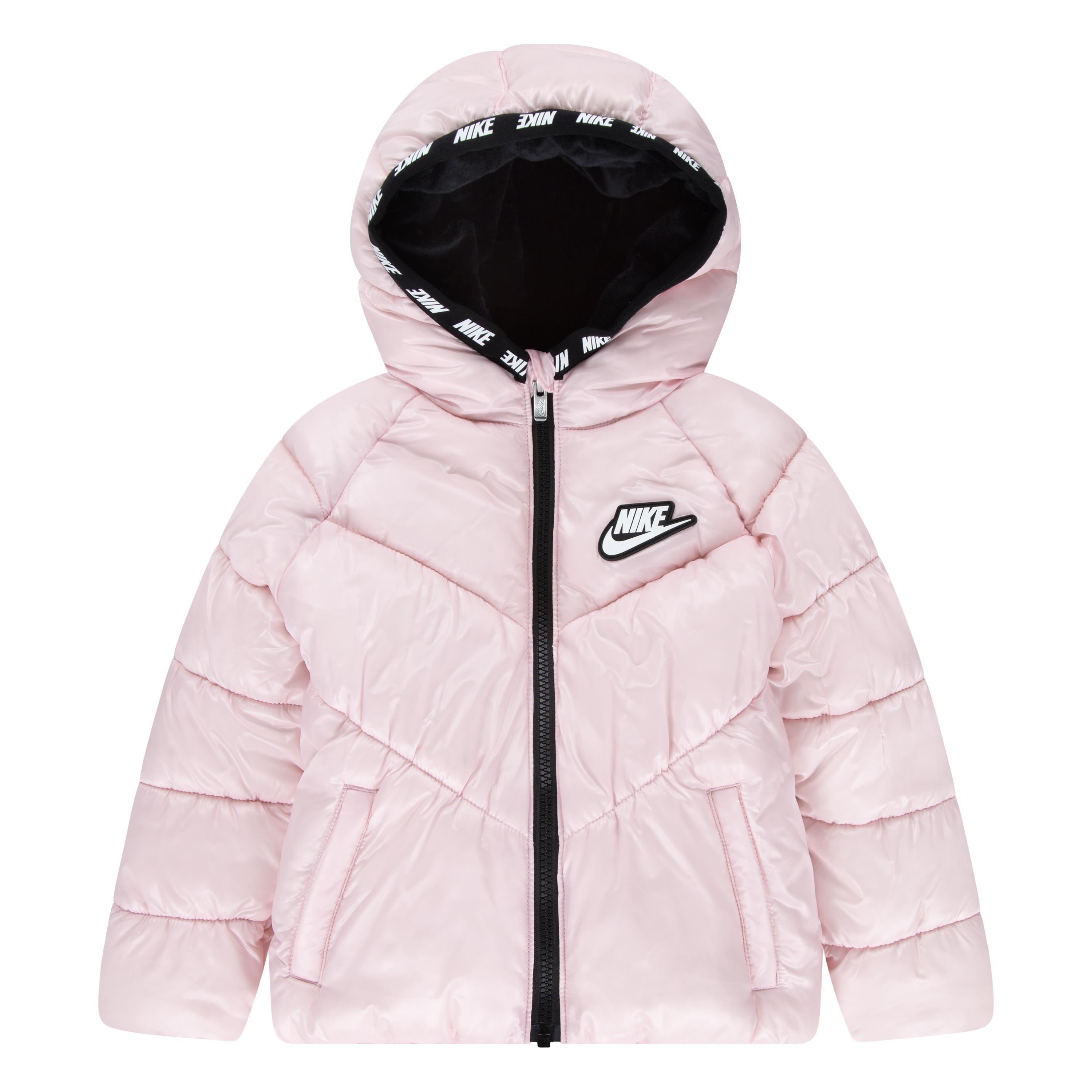 Pink Foam - Nike - Kids' Chevron Cinched Medium Puffer Jacket - 1