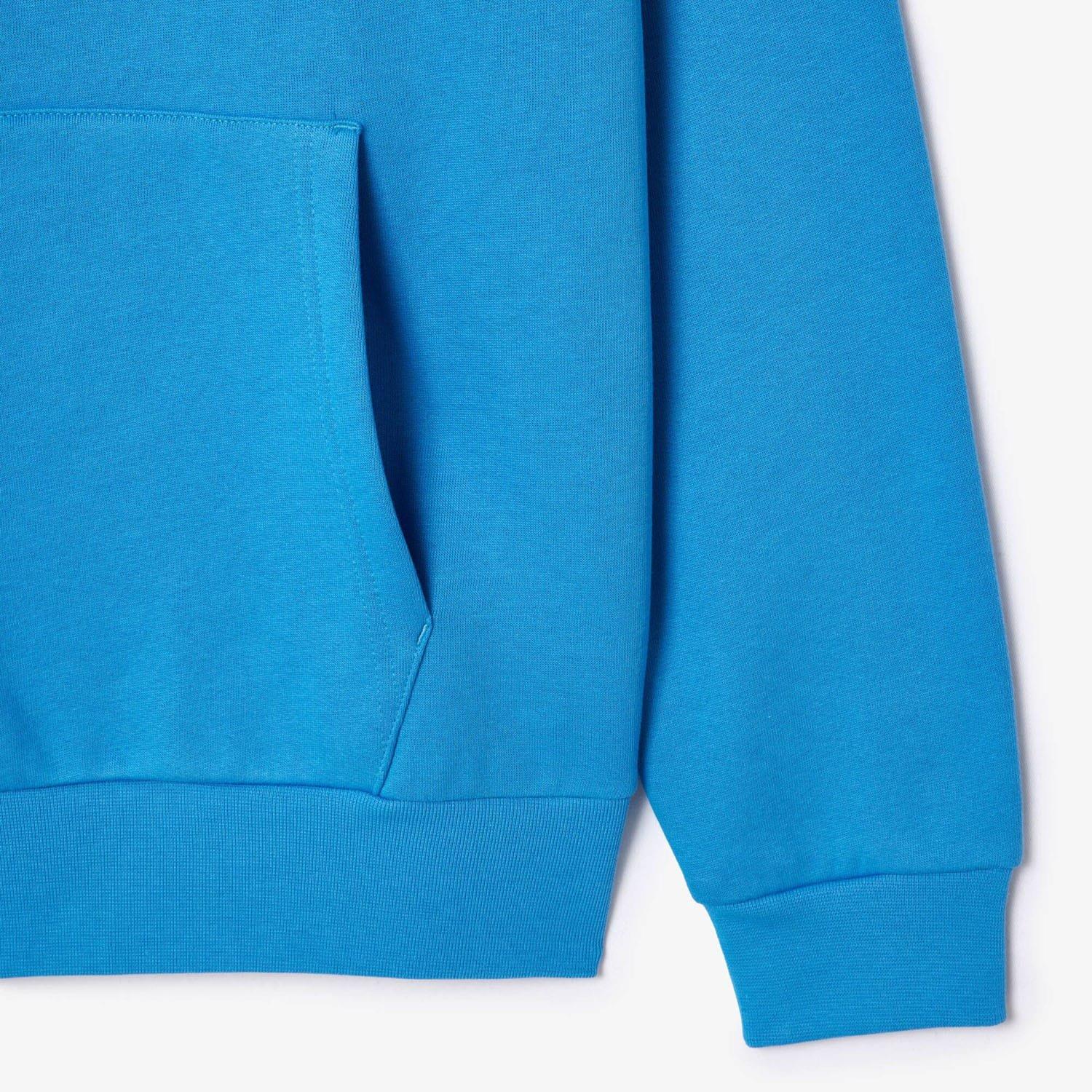 Blue - Lacoste - Organic Cotton Hoodie - 5