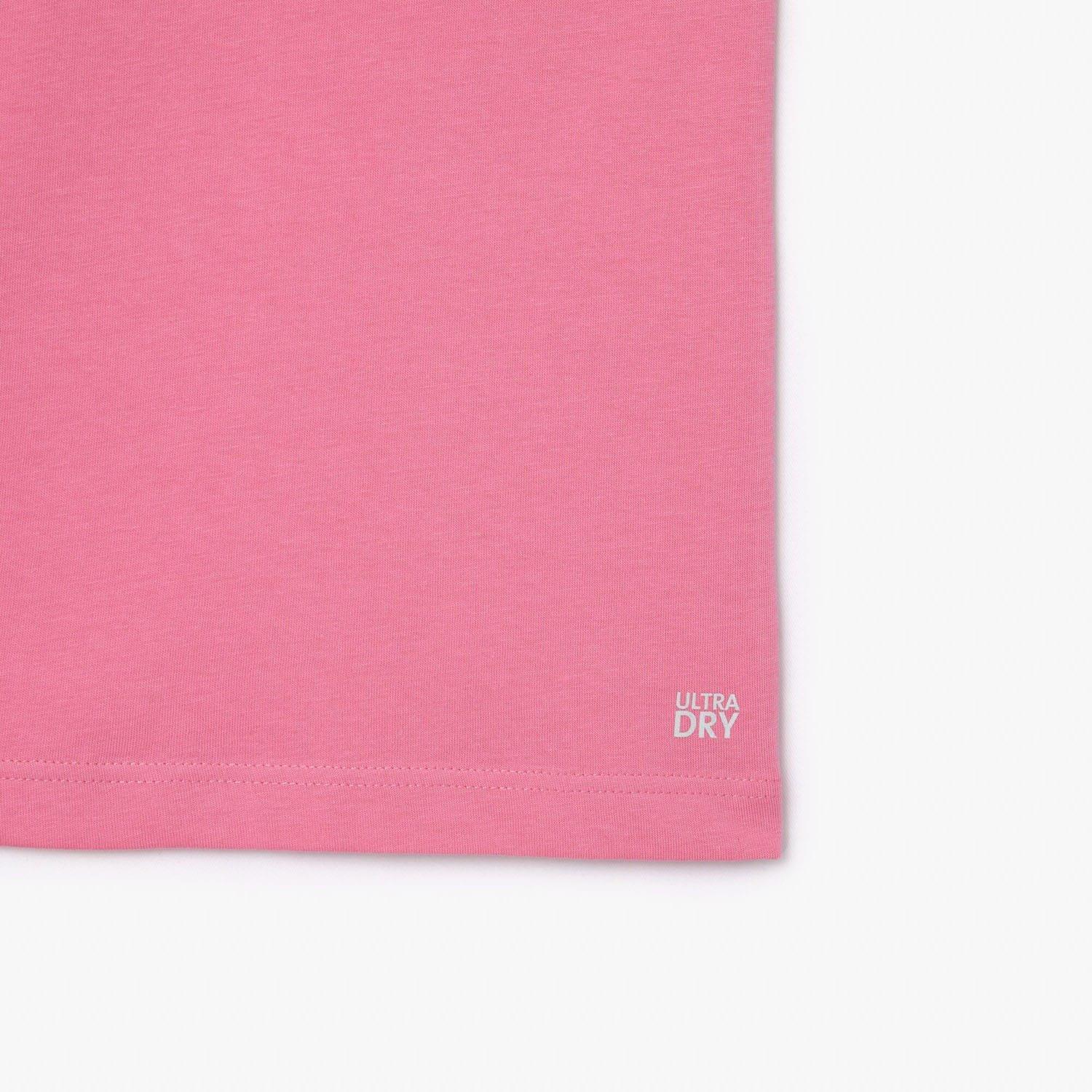 Pink - Lacoste - Ultra Dry Cotton Logo Sport T-Shirt - 5