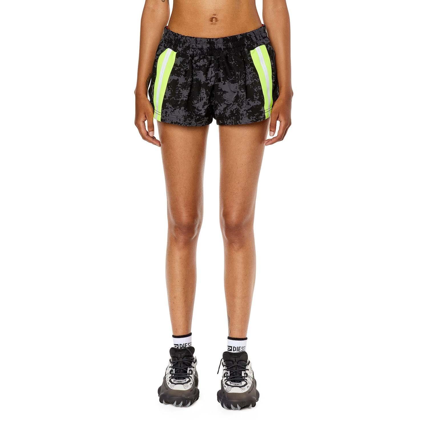 Grey Black - Diesel - AWWB-Lillian-WT35 Mini Shorts - 1
