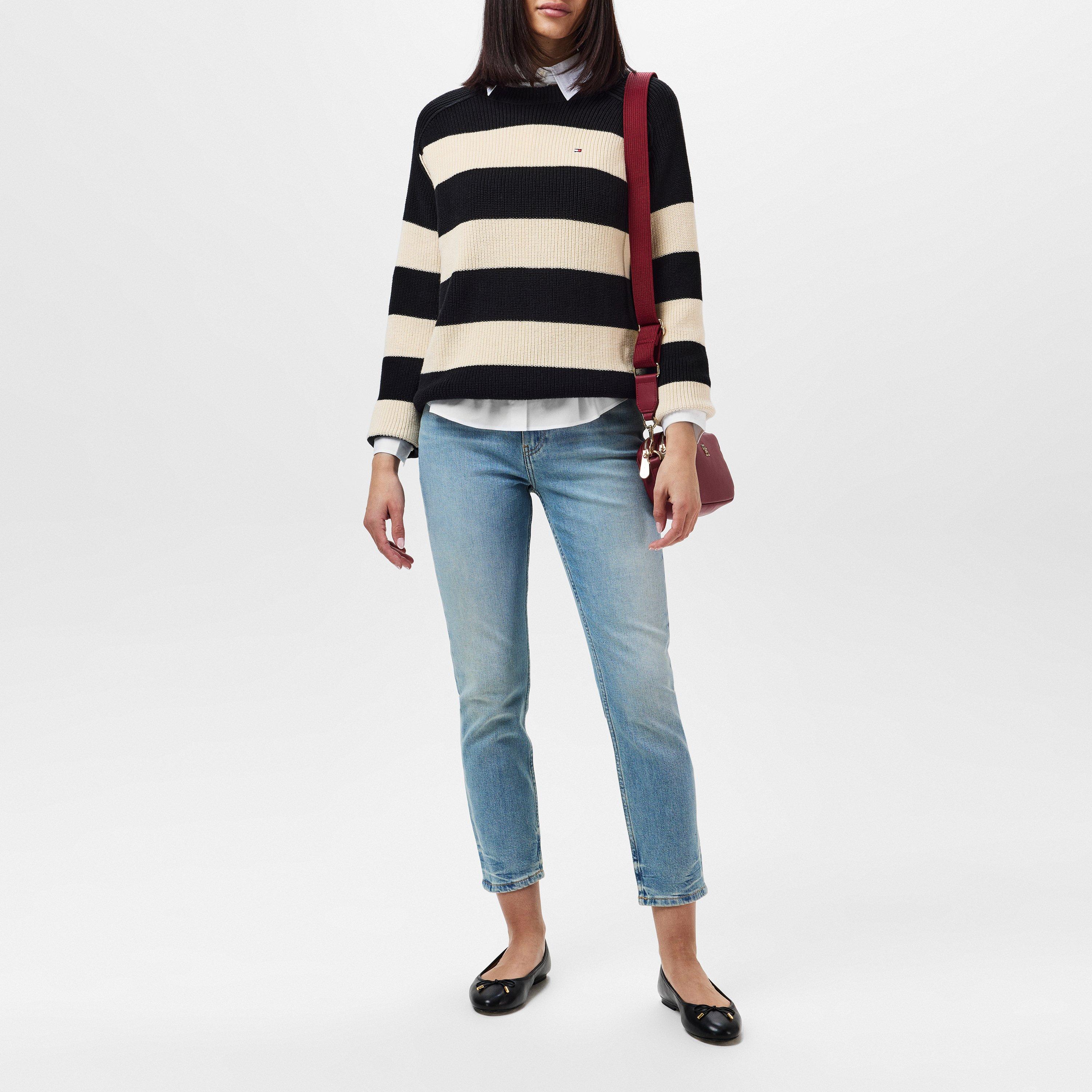 Black/ Calico - Tommy Hilfiger - Striped Knitted Jumper - 4