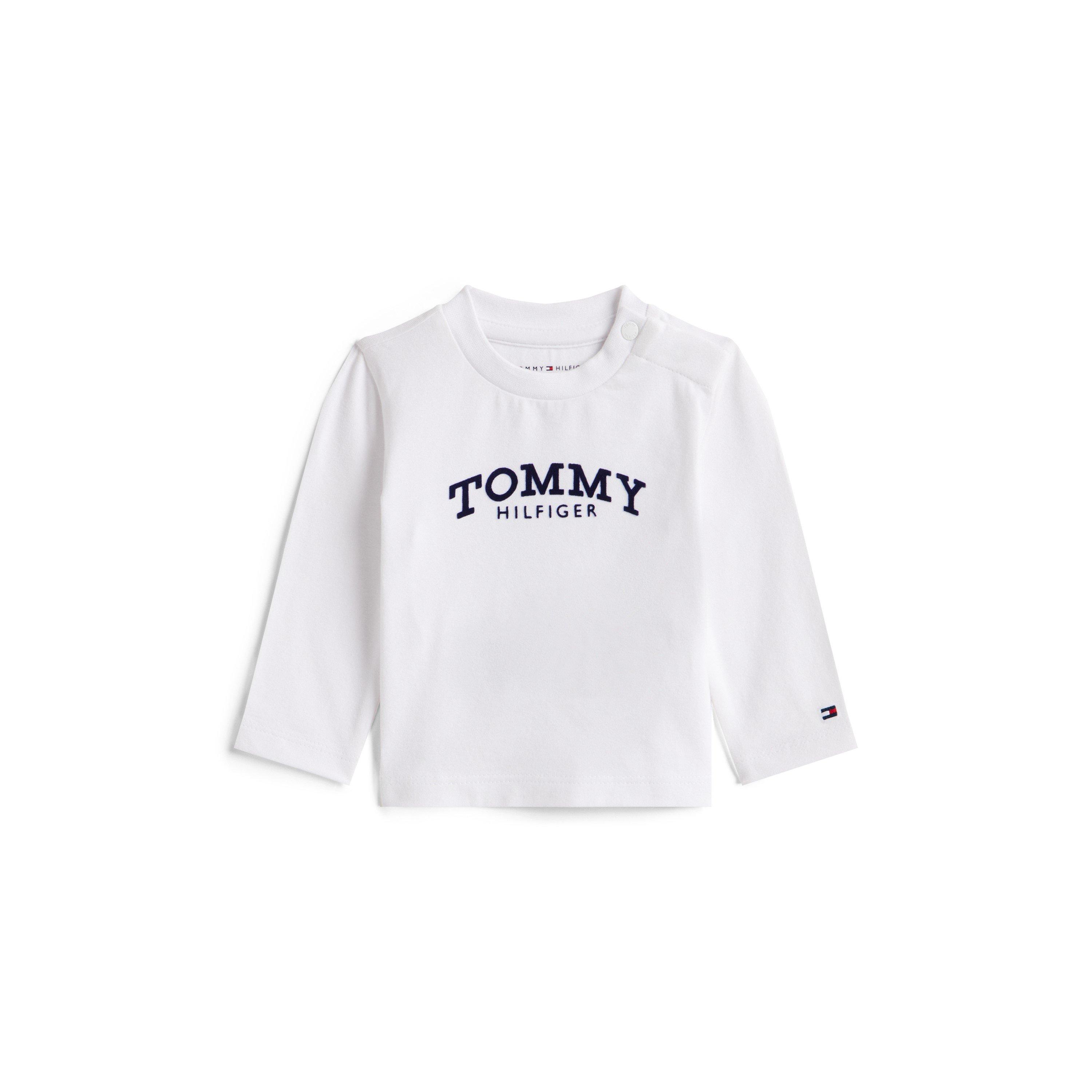 Witte YBR - Tommy Hilfiger - Unisex Kids' Mono Long Sleeve T-Shirt - 1