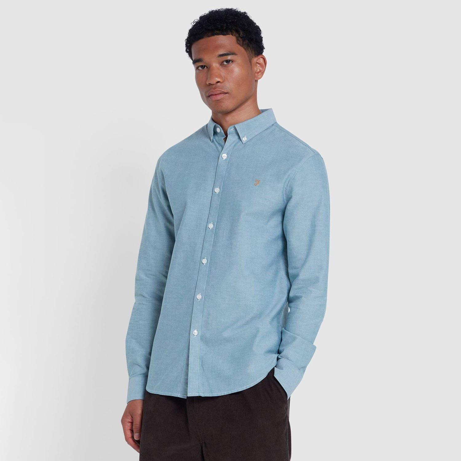 Green - Farah - Brewer Slim-Fit Shirt - 1