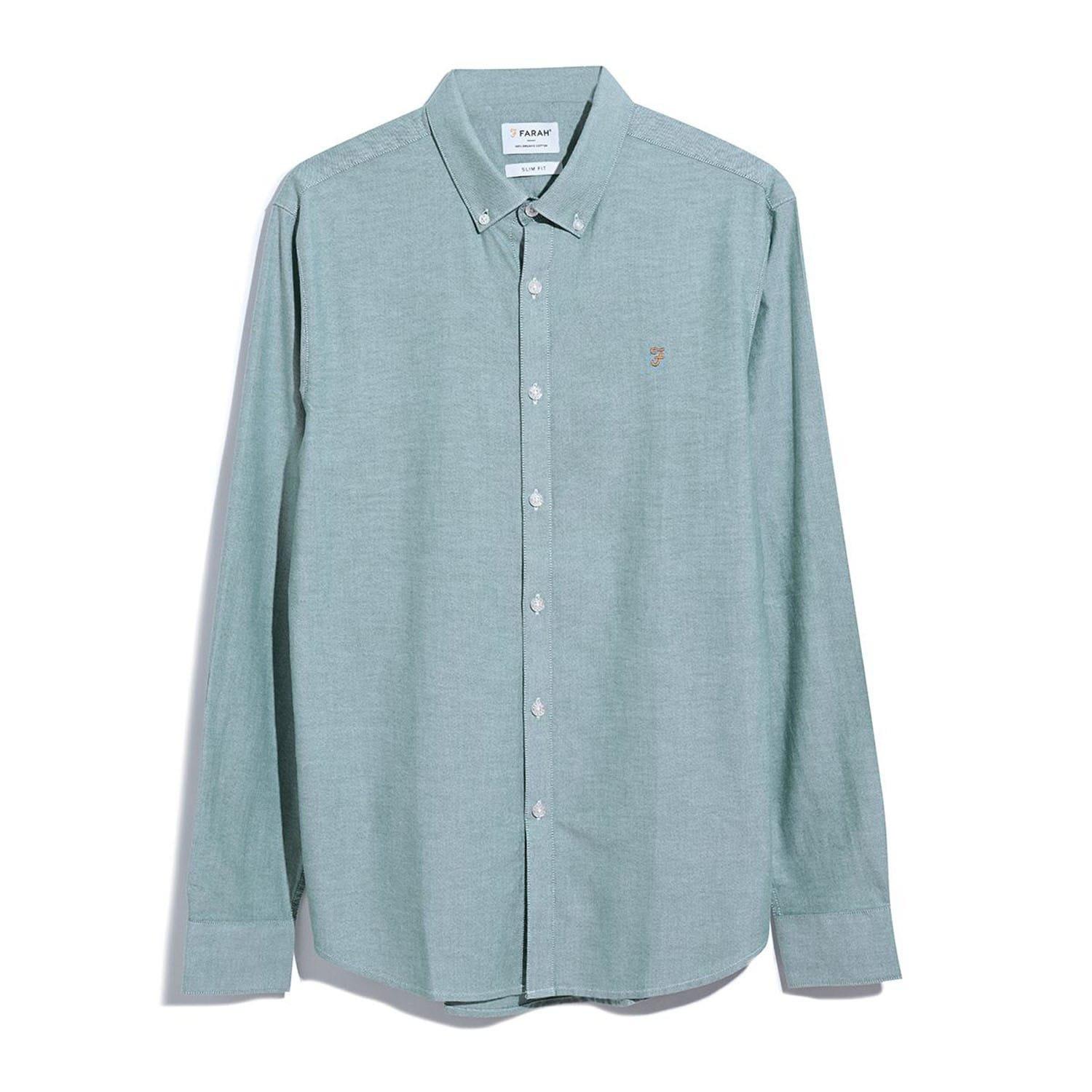 Green - Farah - Brewer Slim-Fit Shirt - 4