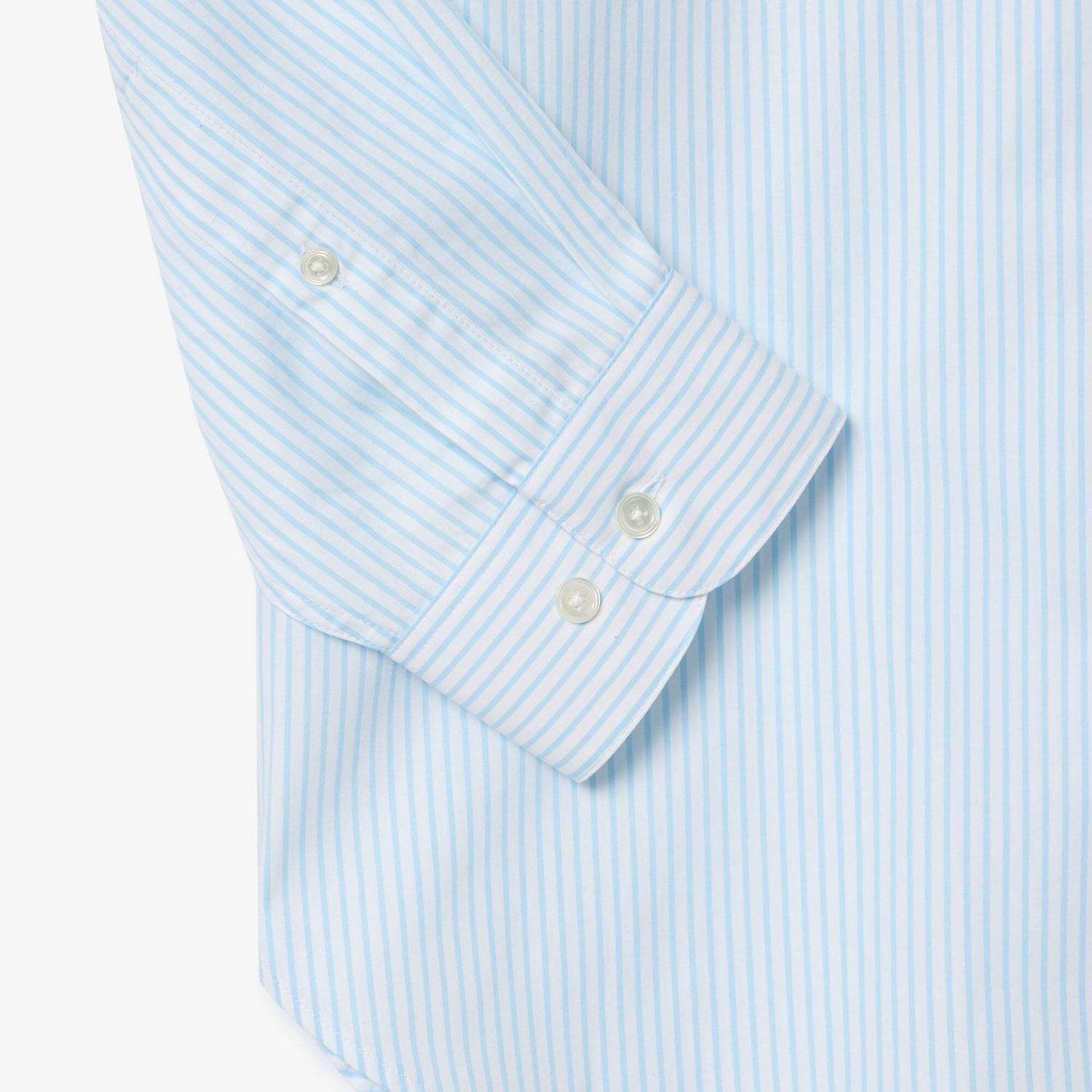 Blue-White - Lacoste - Relaxed Fit Crocodile Badge Shirt - 4