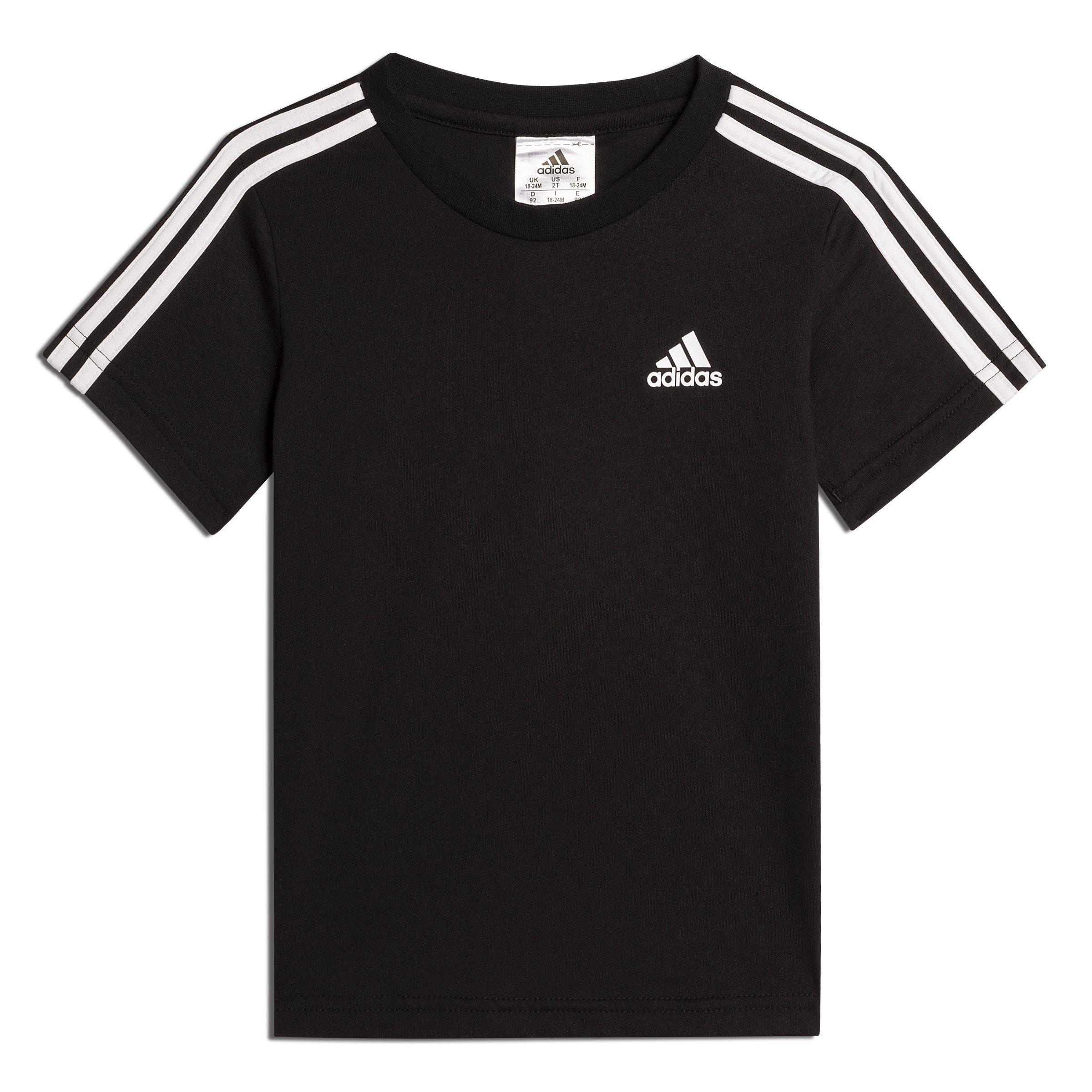 Negro/Blanco - adidas - Infants 3stripe Tee - 1