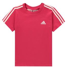 adidas saflower Infants 3stripe Tee