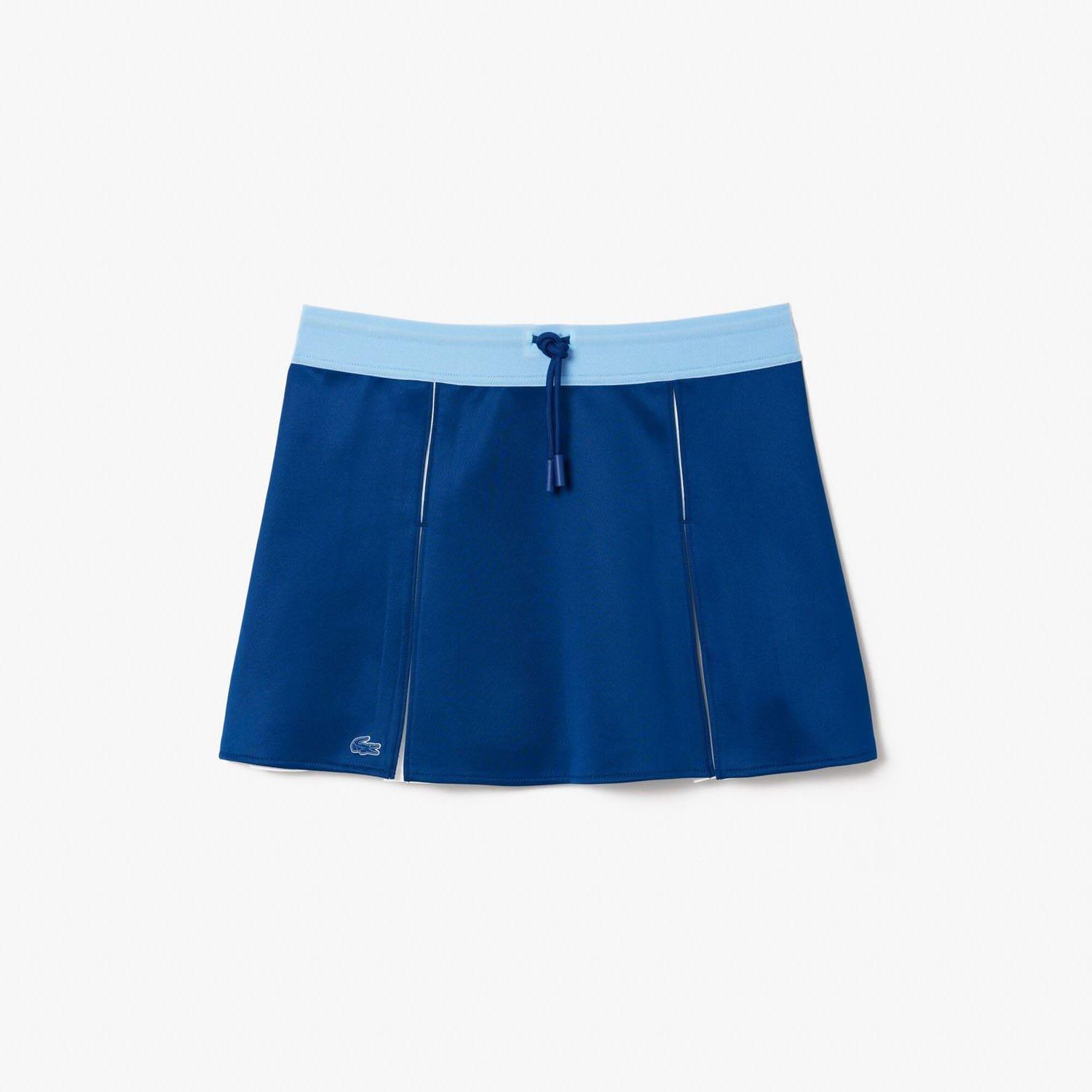 Blue-White - Lacoste - Adjustable Colour-Block Interlock Skirt - 4