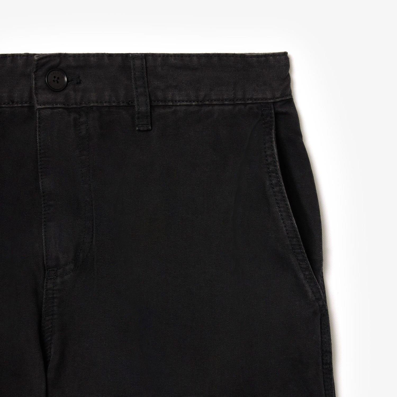 Black - Lacoste - Straight Fit Cotton Canvas Carpenter Pants - 6