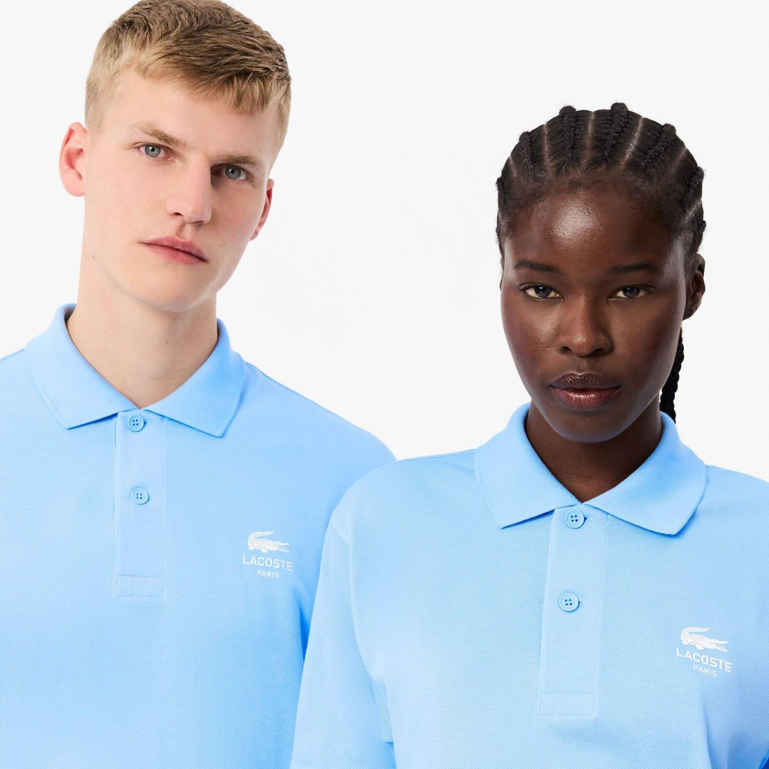 Light Blue - Lacoste - Classic Fit Signiature Print L.12.12 Polo Shirt - 3