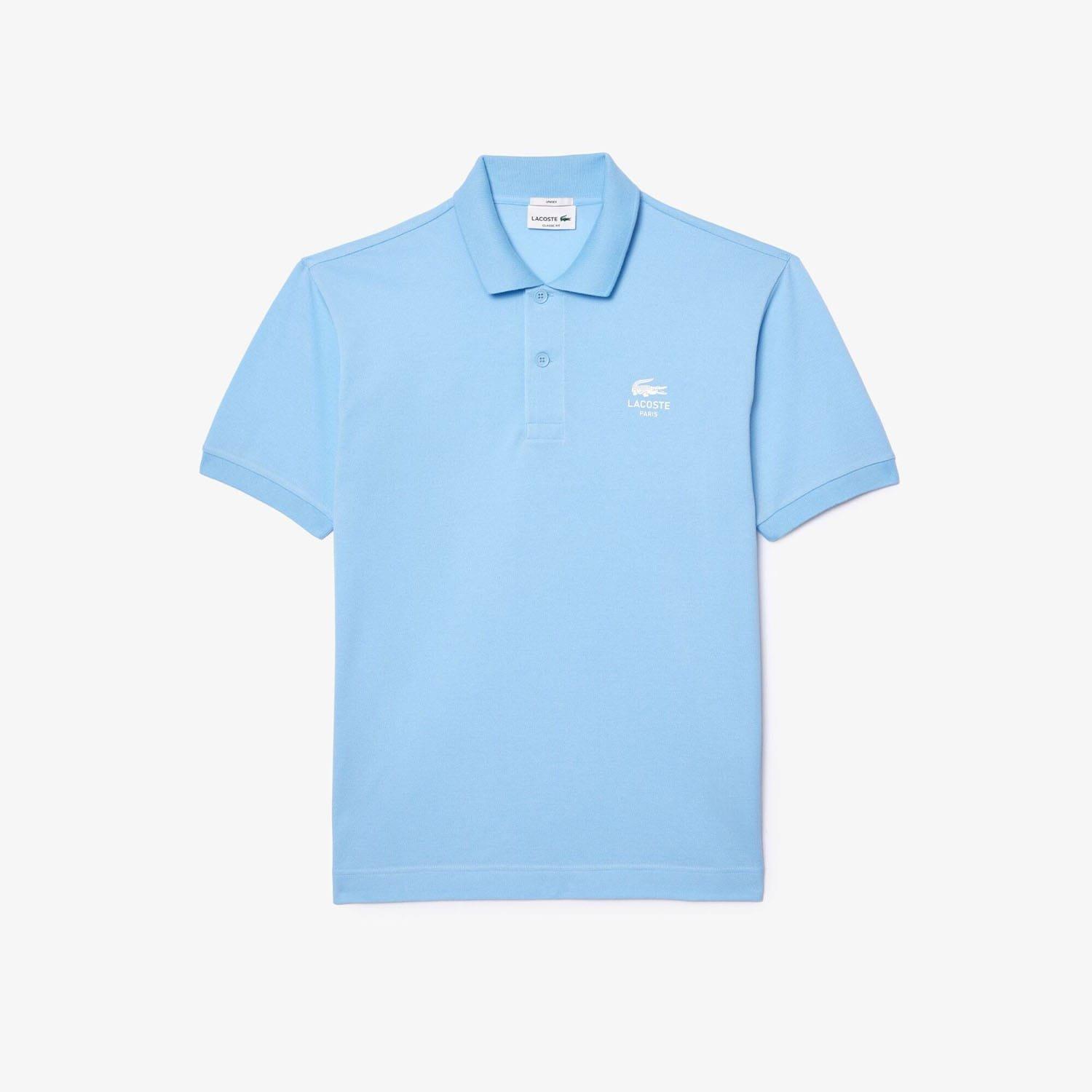 Light Blue - Lacoste - Classic Fit Signiature Print L.12.12 Polo Shirt - 4