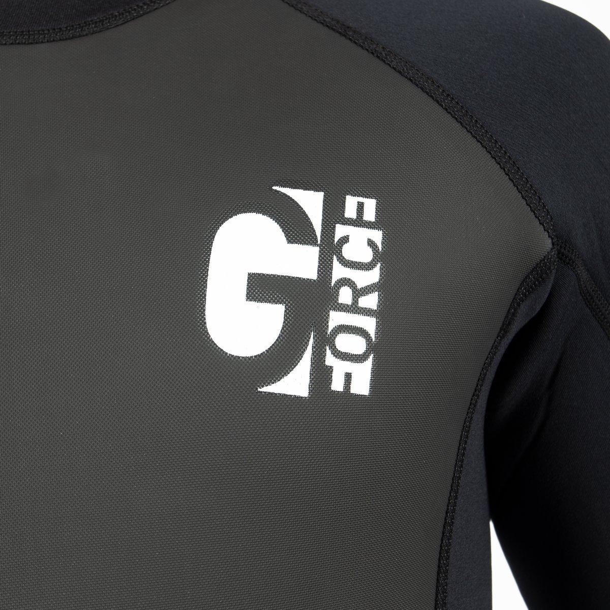Black - Gul - MENS G-FORCE 3MM FLATLOCK BACK ZIP SHORTY WETSUIT - 4