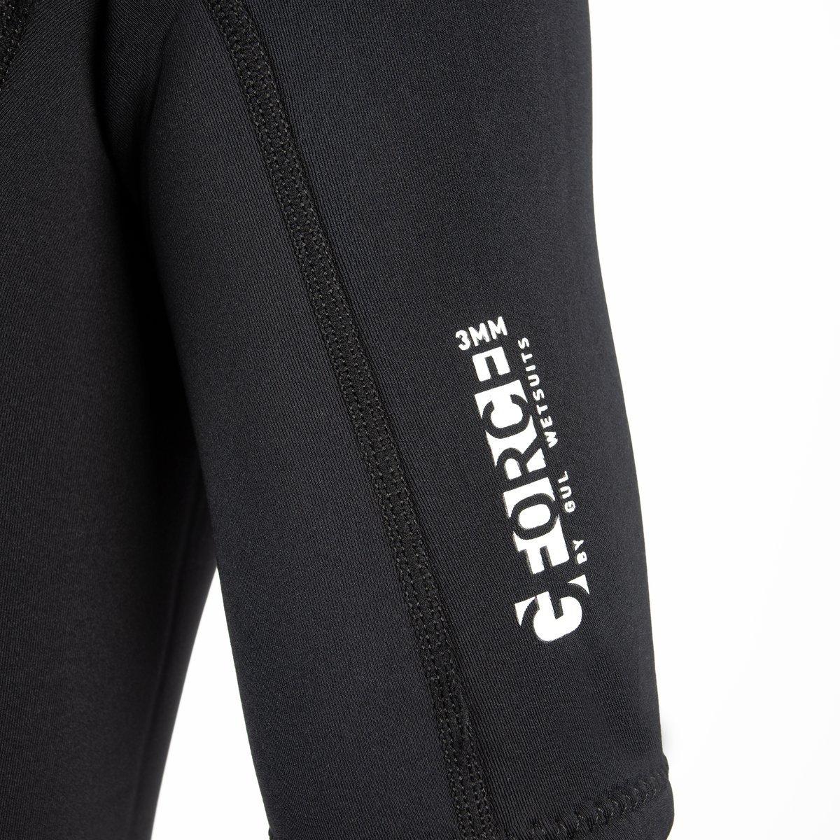 Black - Gul - MENS G-FORCE 3MM FLATLOCK BACK ZIP SHORTY WETSUIT - 5