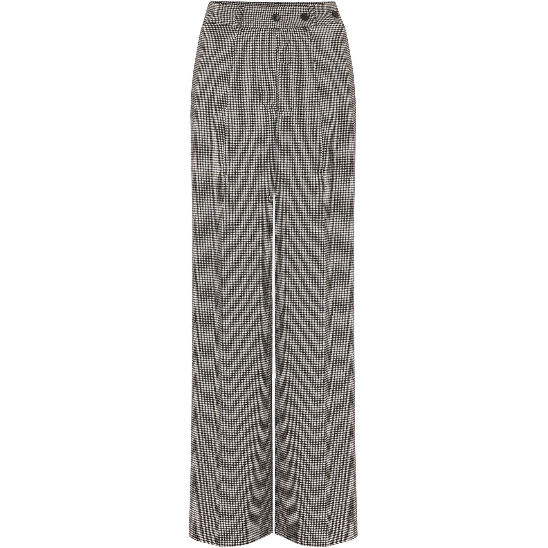 Black/White - Phase Eight - Karrie Dogtooth Wide Leg Trouser - 1