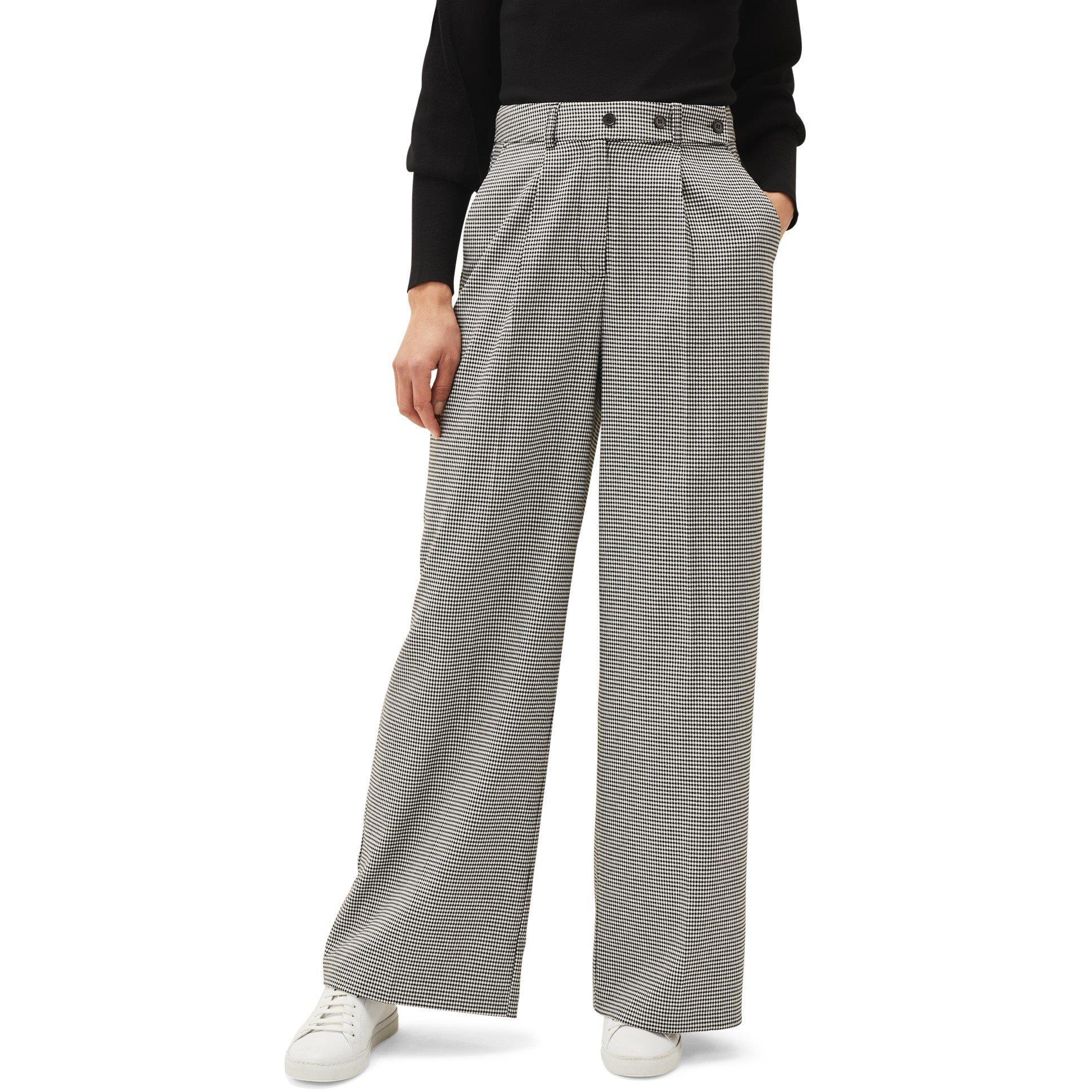 Black/White - Phase Eight - Karrie Dogtooth Wide Leg Trouser - 2