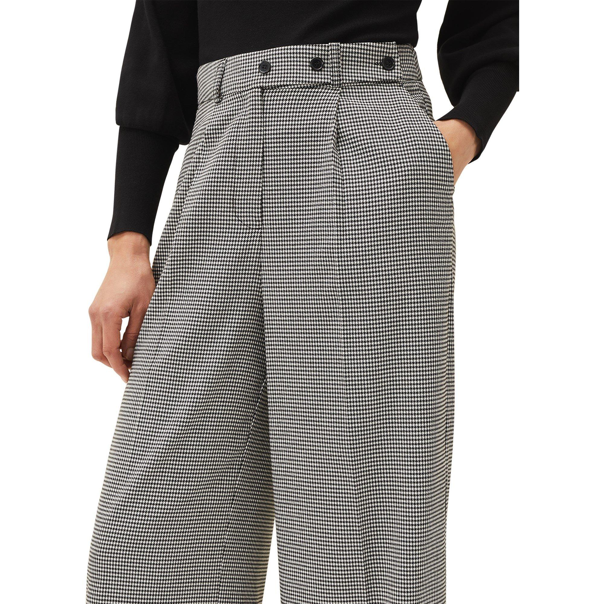 Black/White - Phase Eight - Karrie Dogtooth Wide Leg Trouser - 4