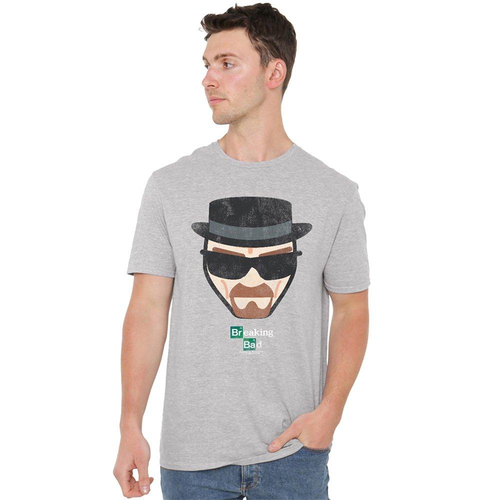 Grey - Breaking Bad - Breaking Bad Heisenberg Face T Shirt Athletic Hea - 1