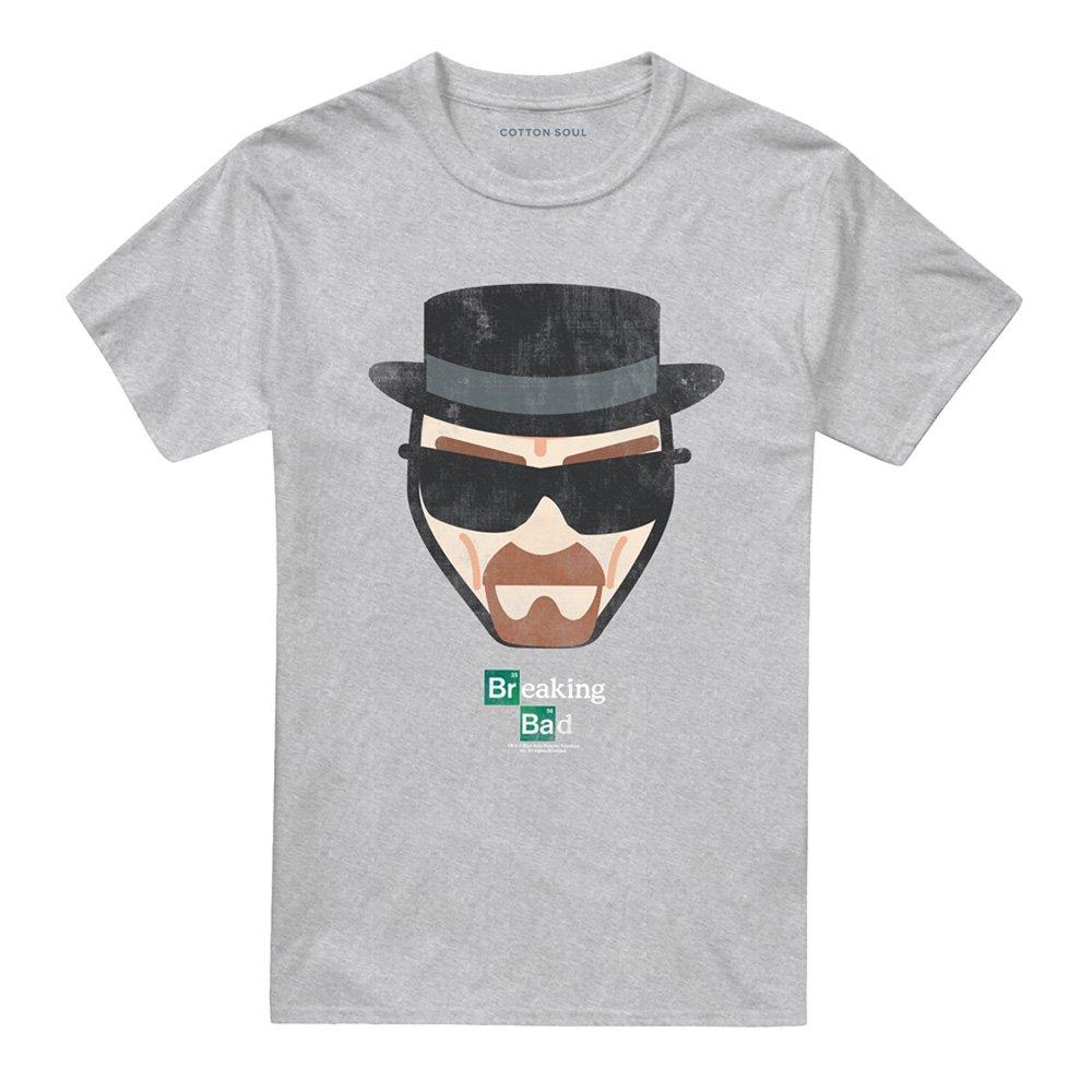 Grey - Breaking Bad - Breaking Bad Heisenberg Face T Shirt Athletic Hea - 4