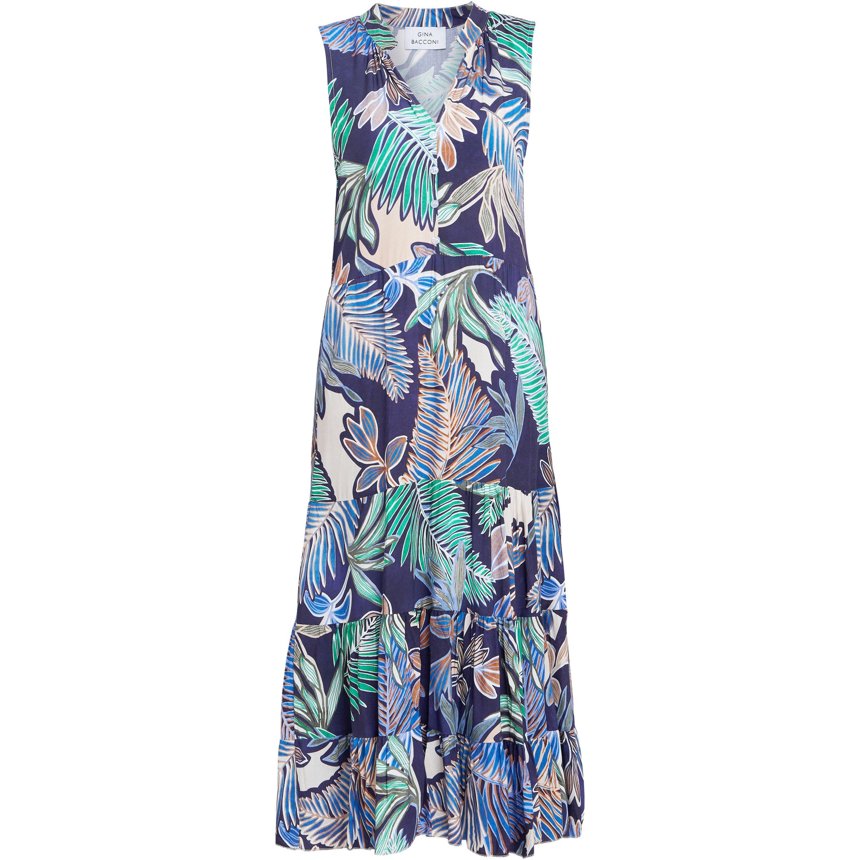 Navy / Multi - Gina Bacconi - Lolita Sleeveless Summer Dress - 4