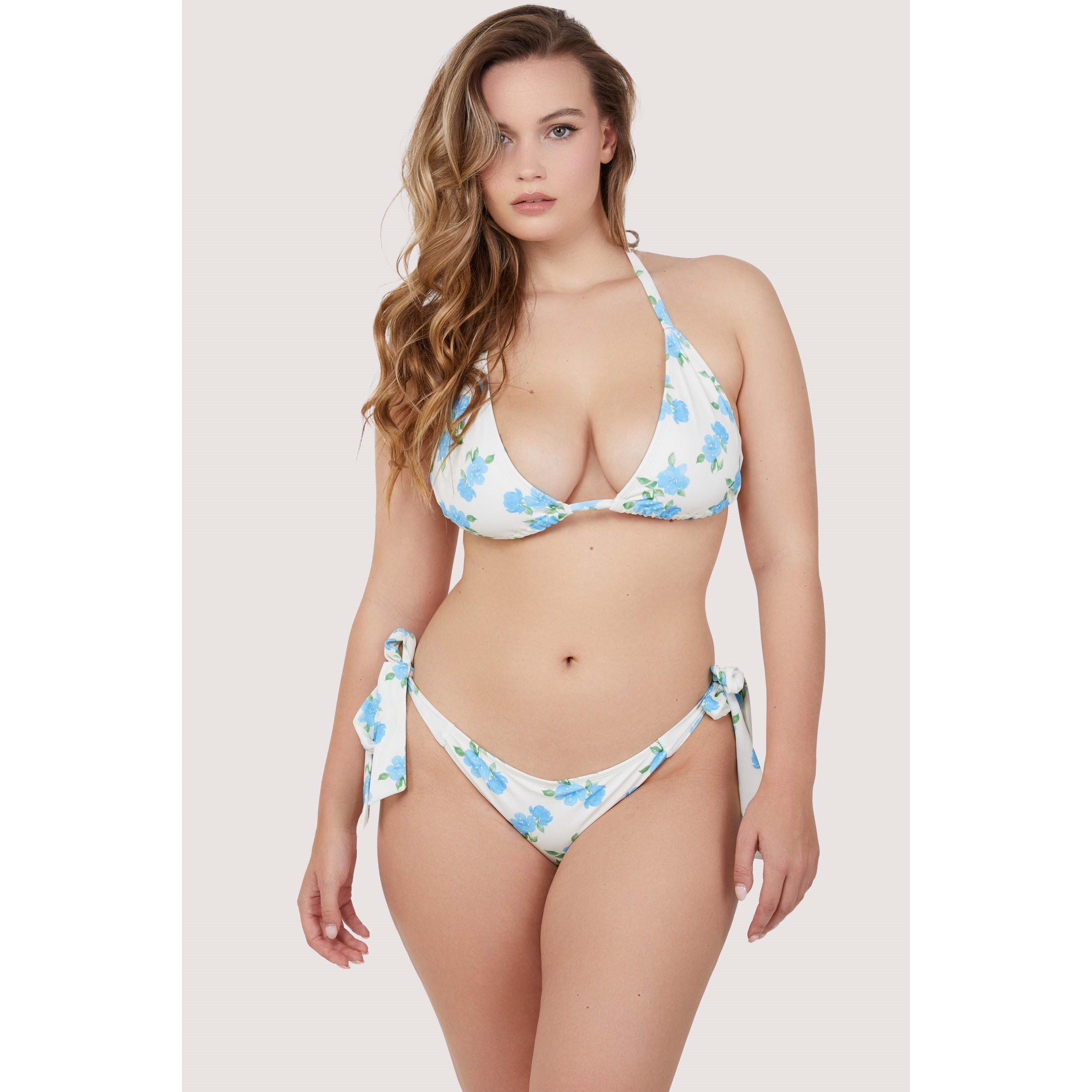 Abstract - Peek and Beau - Mix & Match Abstract Floral Tie Side Bikini Bottom - 3