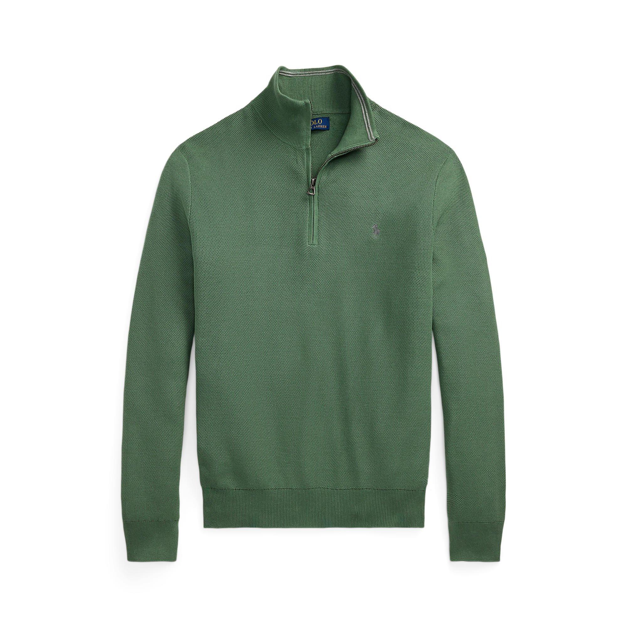 Polo Ralph Lauren Quarter-Zip Jumper - Fatigue Green - XL