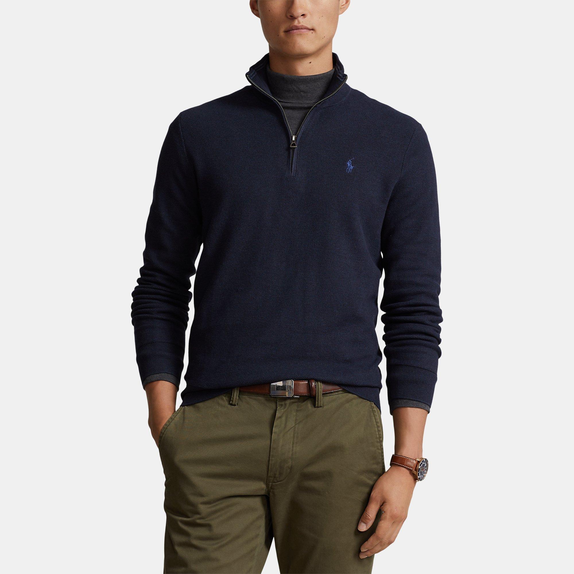 Navy Htr - Polo Ralph Lauren - Quarter-Zip Jumper - 2