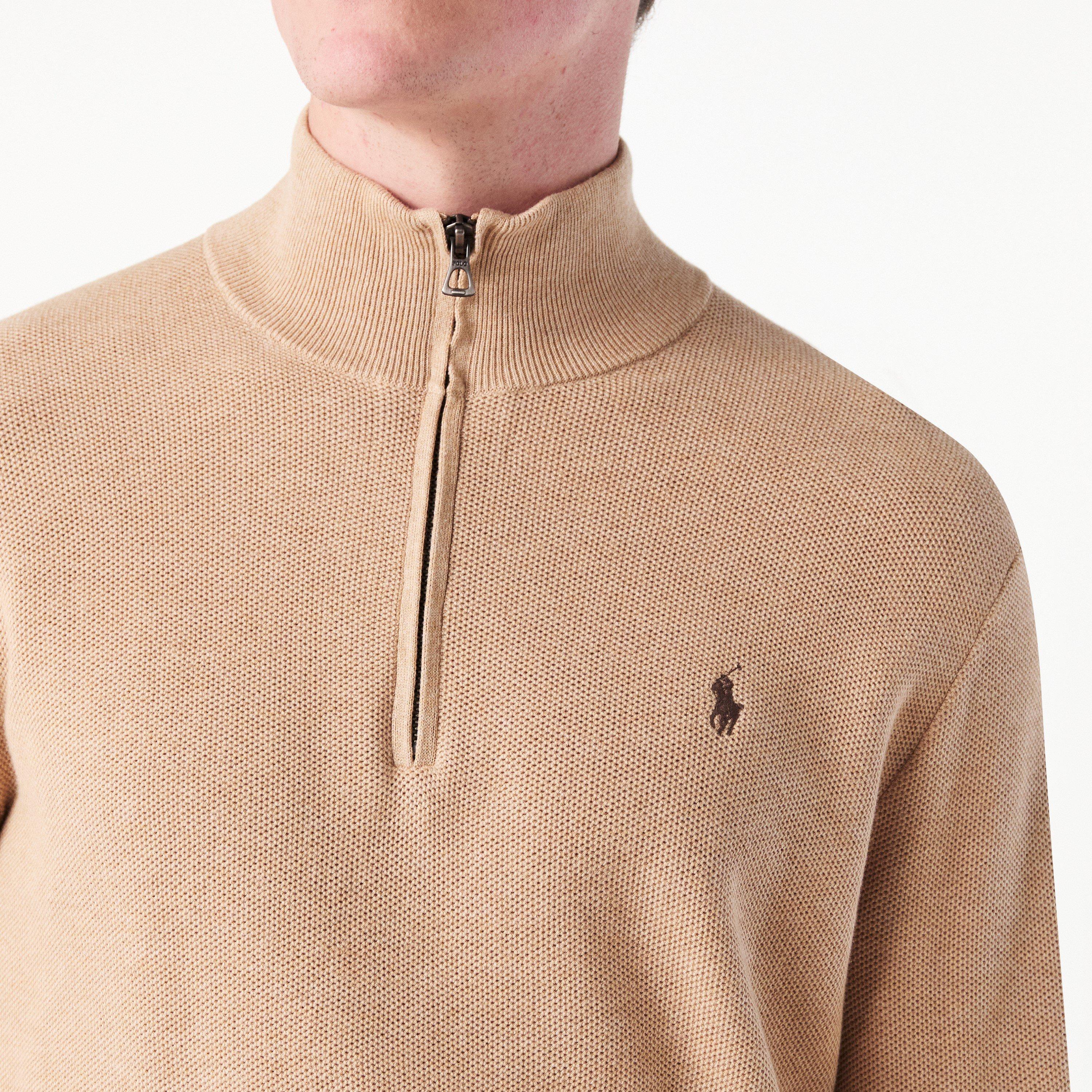 Camel Melange - Polo Ralph Lauren - Quarter-Zip Jumper - 5