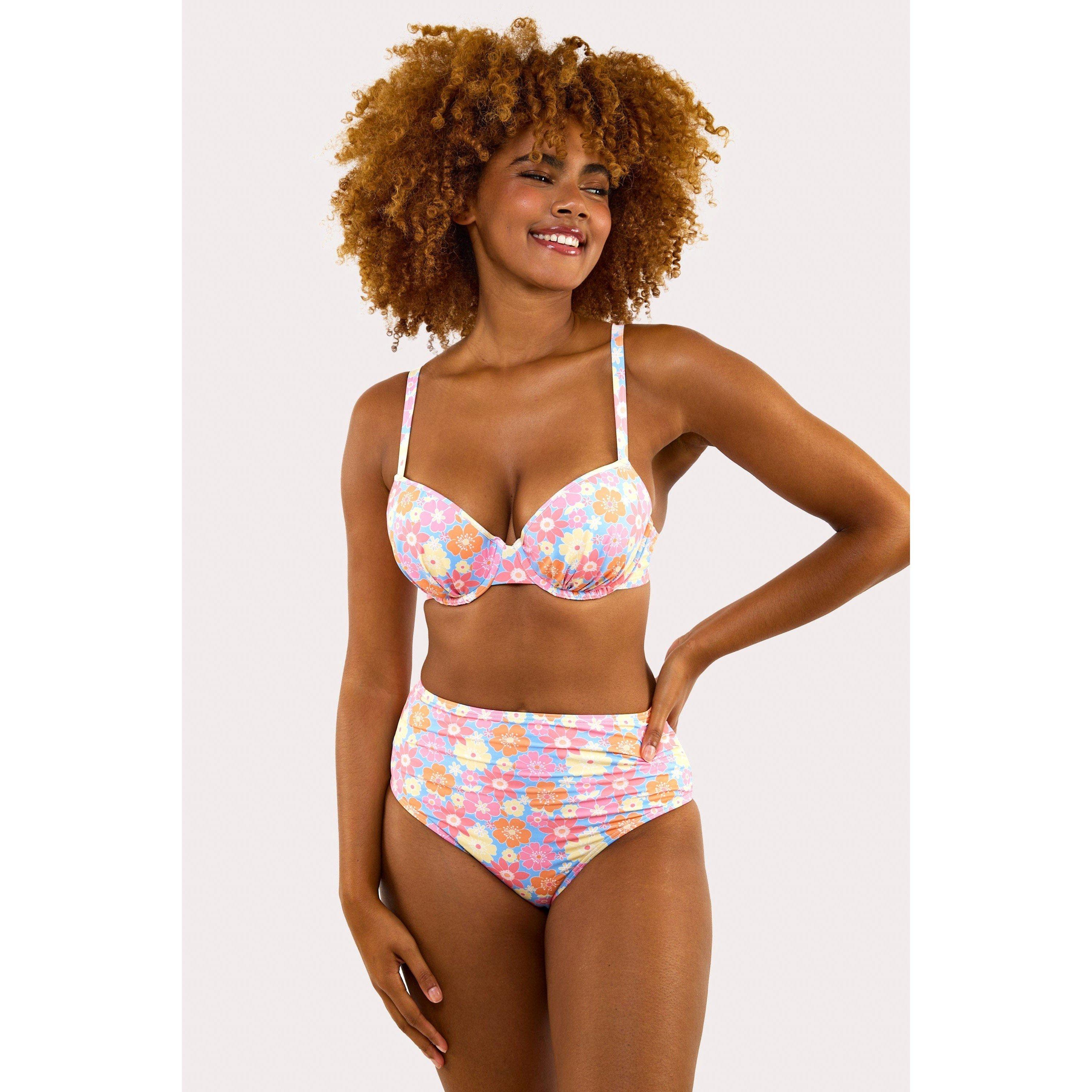 Multi - Wolf and Whistle - Floral High Waisted Bikini Bottom - 3