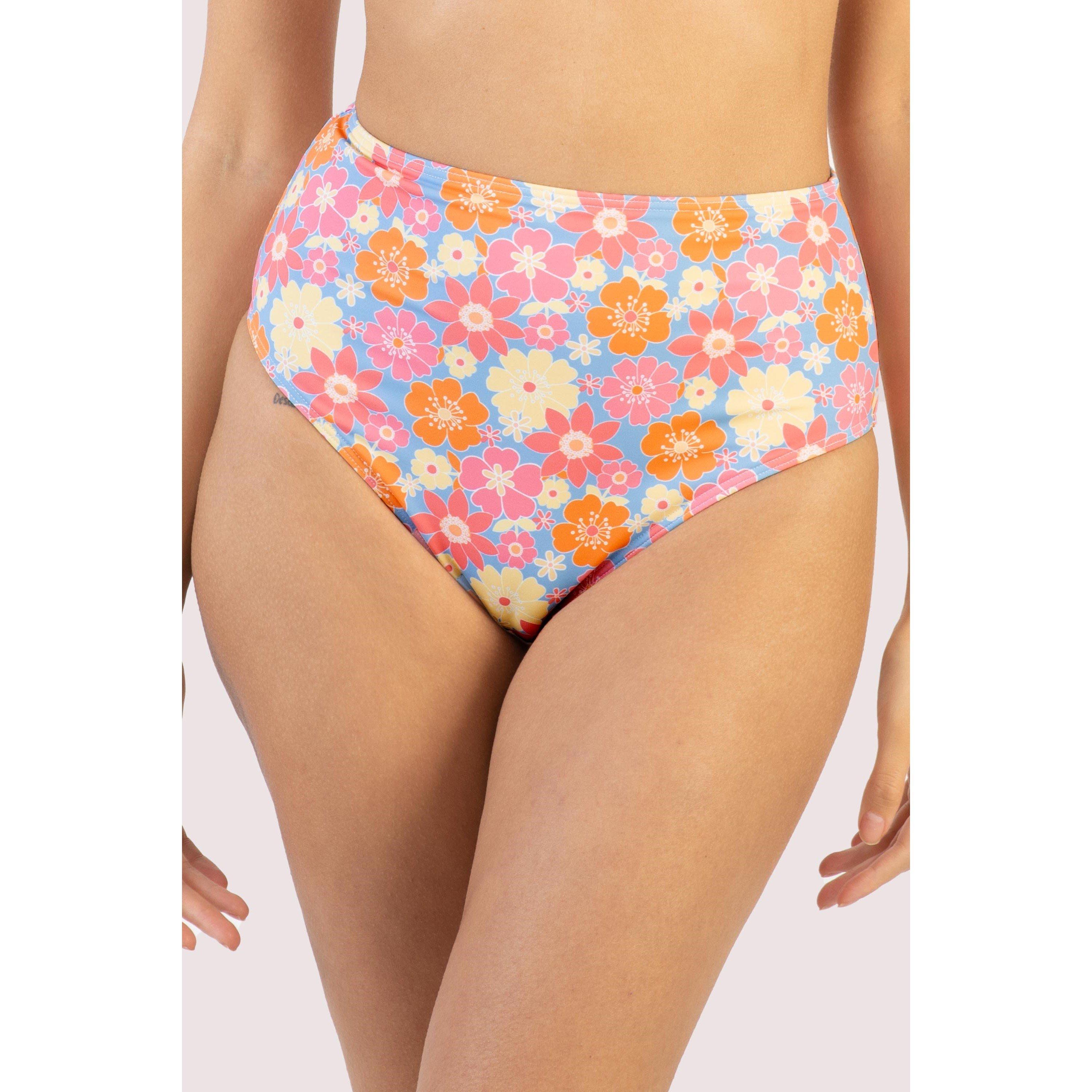 Multi - Wolf and Whistle - Floral High Waisted Bikini Bottom - 4