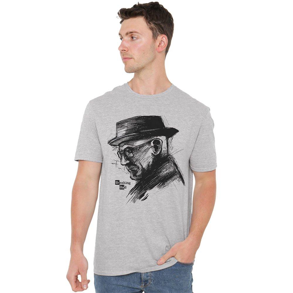 Grey - Breaking Bad - Breaking Bad Heisenberg Sketch T Shirt Athletic H - 1