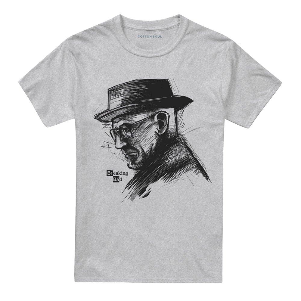 Grey - Breaking Bad - Breaking Bad Heisenberg Sketch T Shirt Athletic H - 4