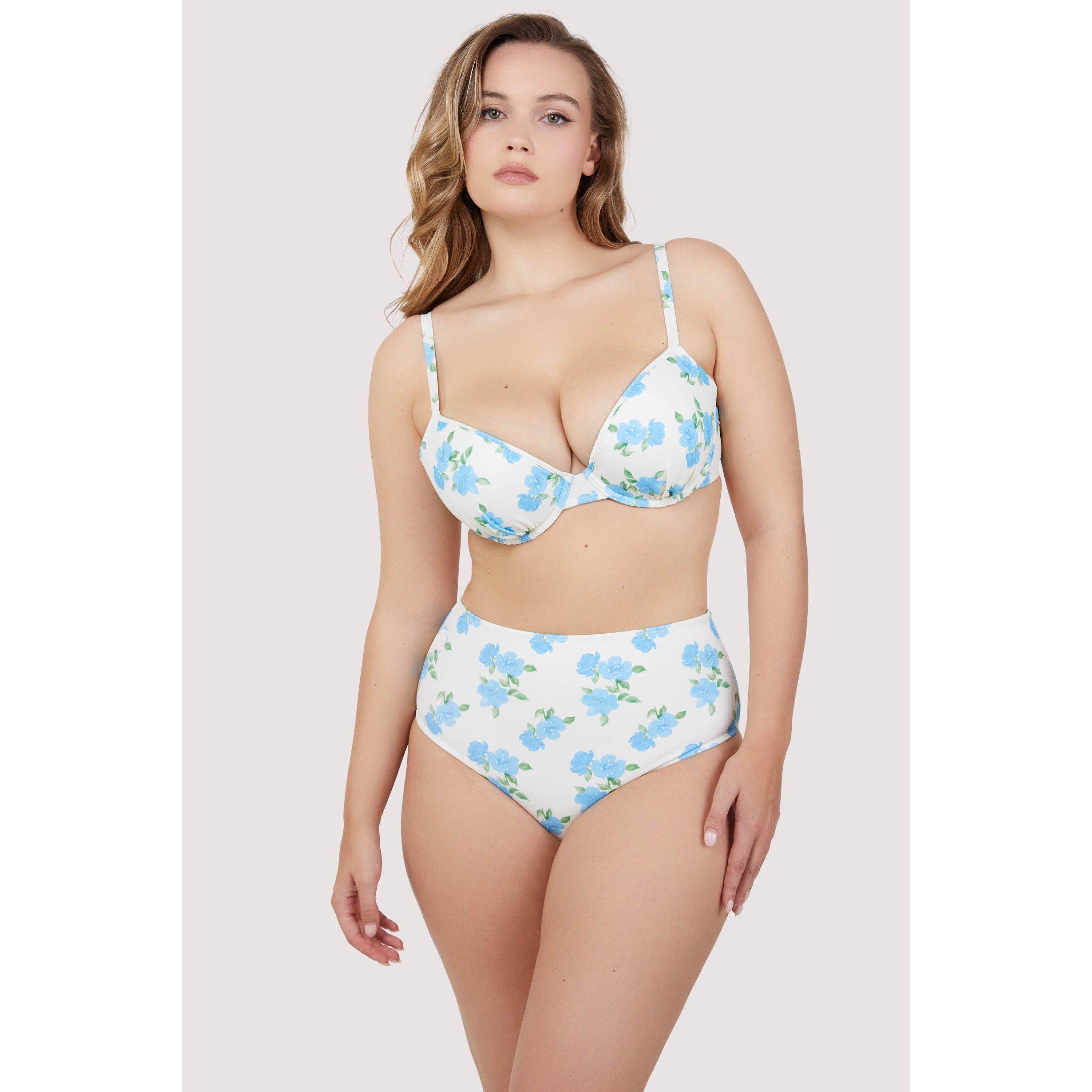 Abstract - Peek and Beau - Mix & Match  Floral High Waisted Bikini Bottom - 3