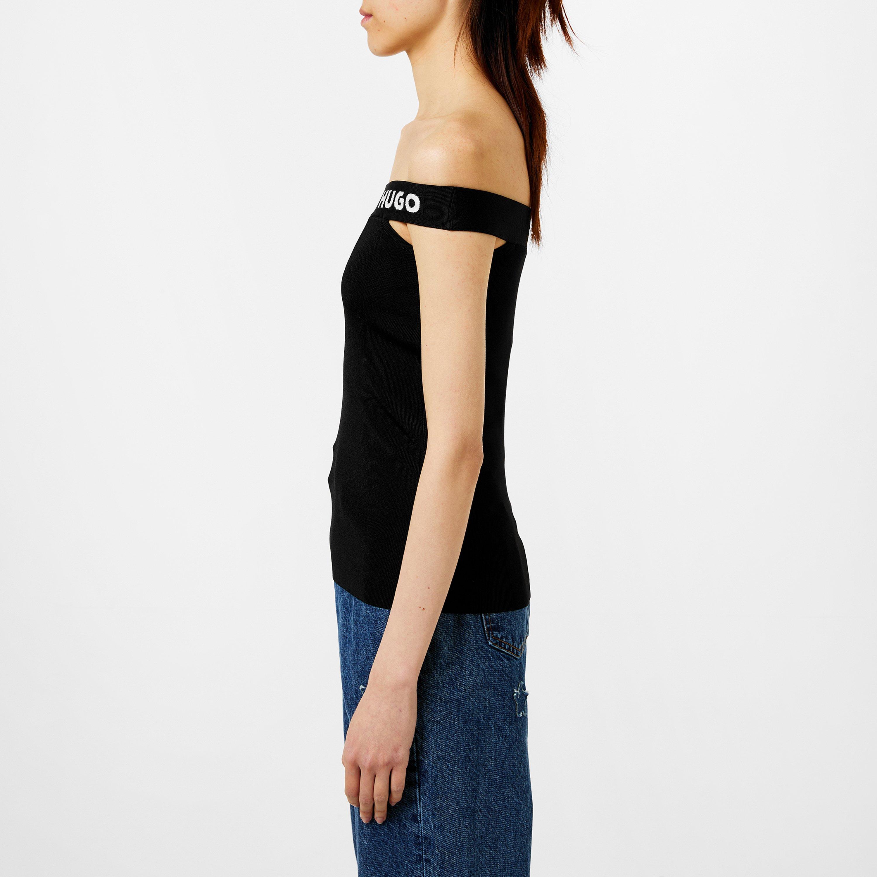 Black - Hugo - Satchie Knit Top - 2