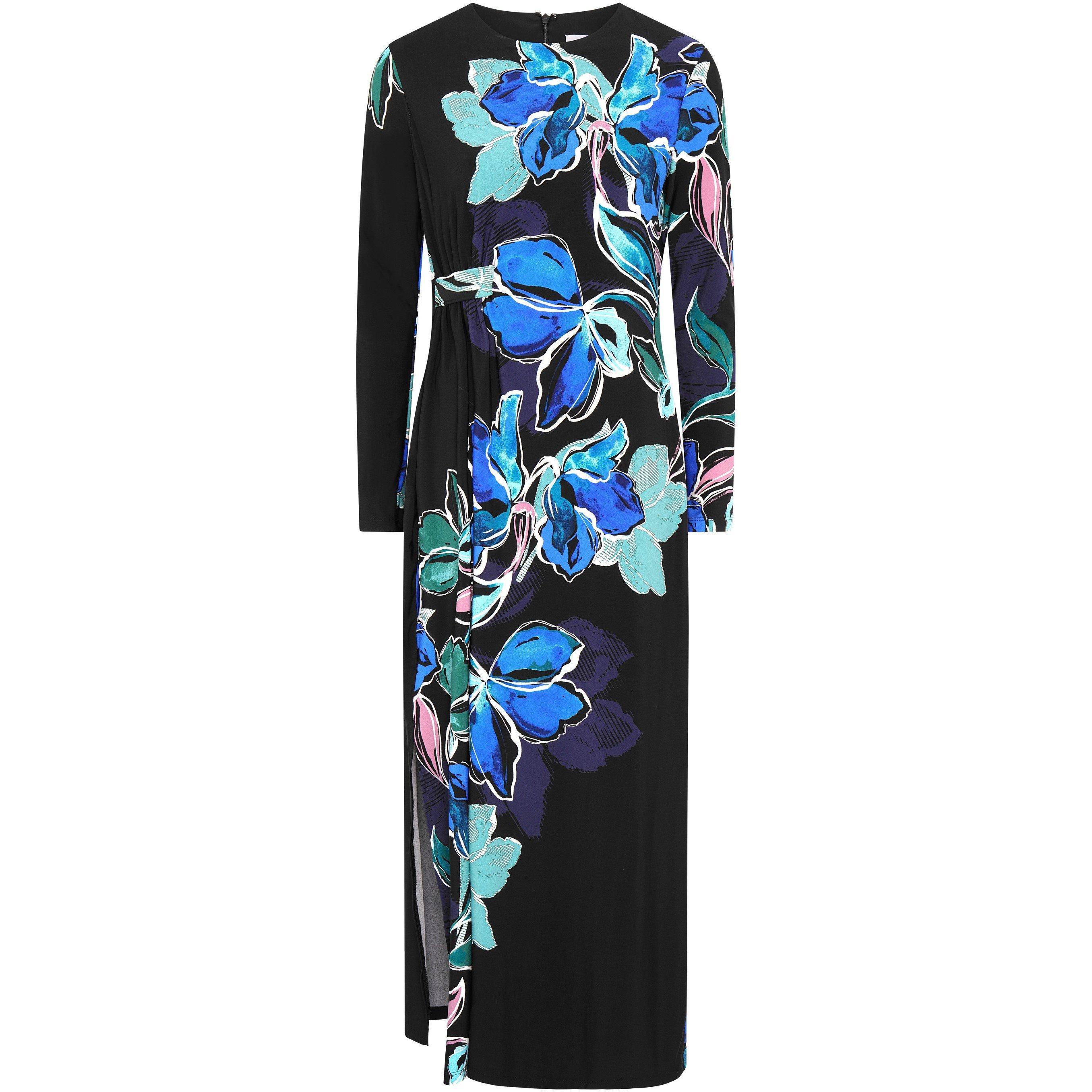 Gina Bacconi Women's Eli Floral Print Maxi Dress - Black /  - 10