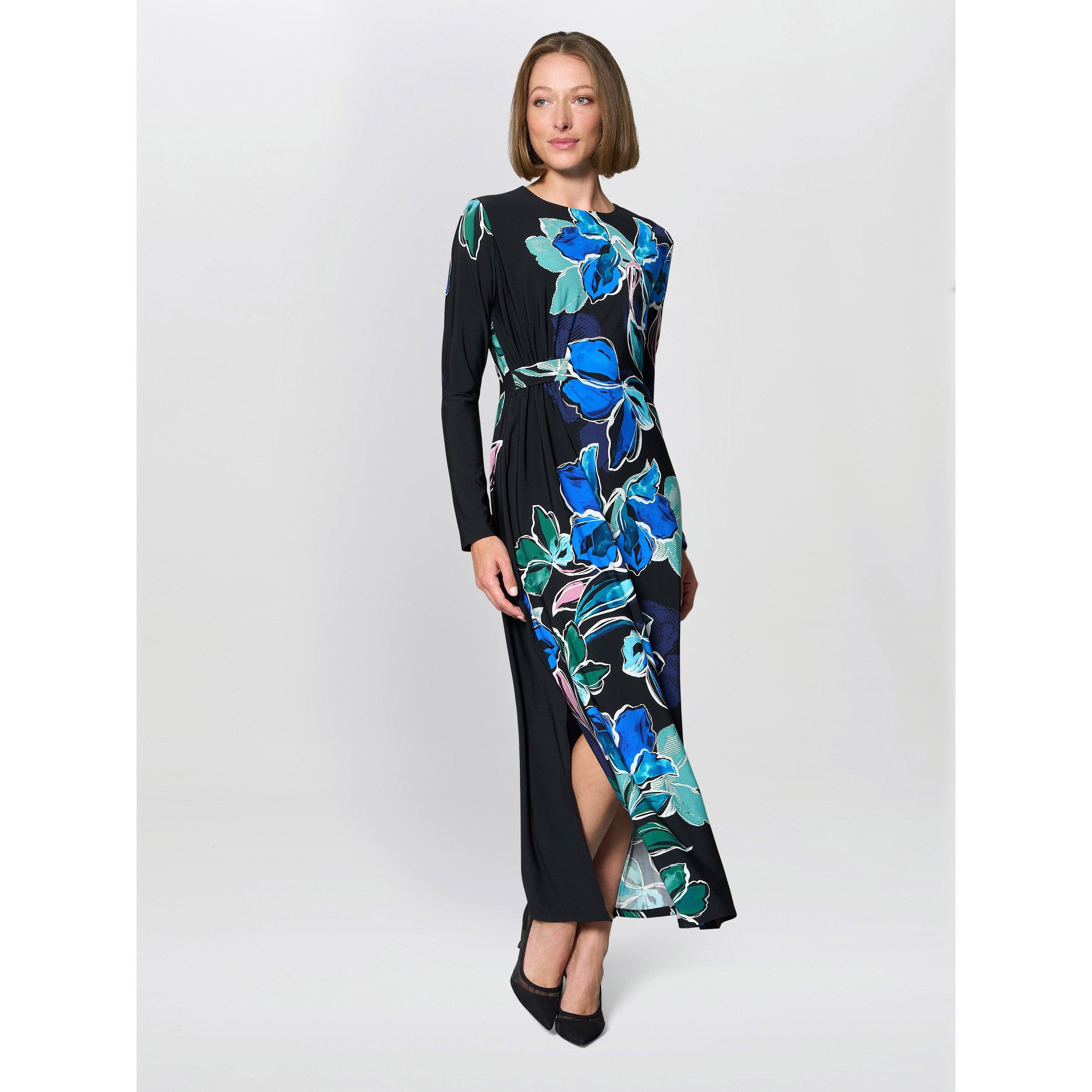 Black / Multi - Gina Bacconi - Eli Floral Print Maxi Dress - 2