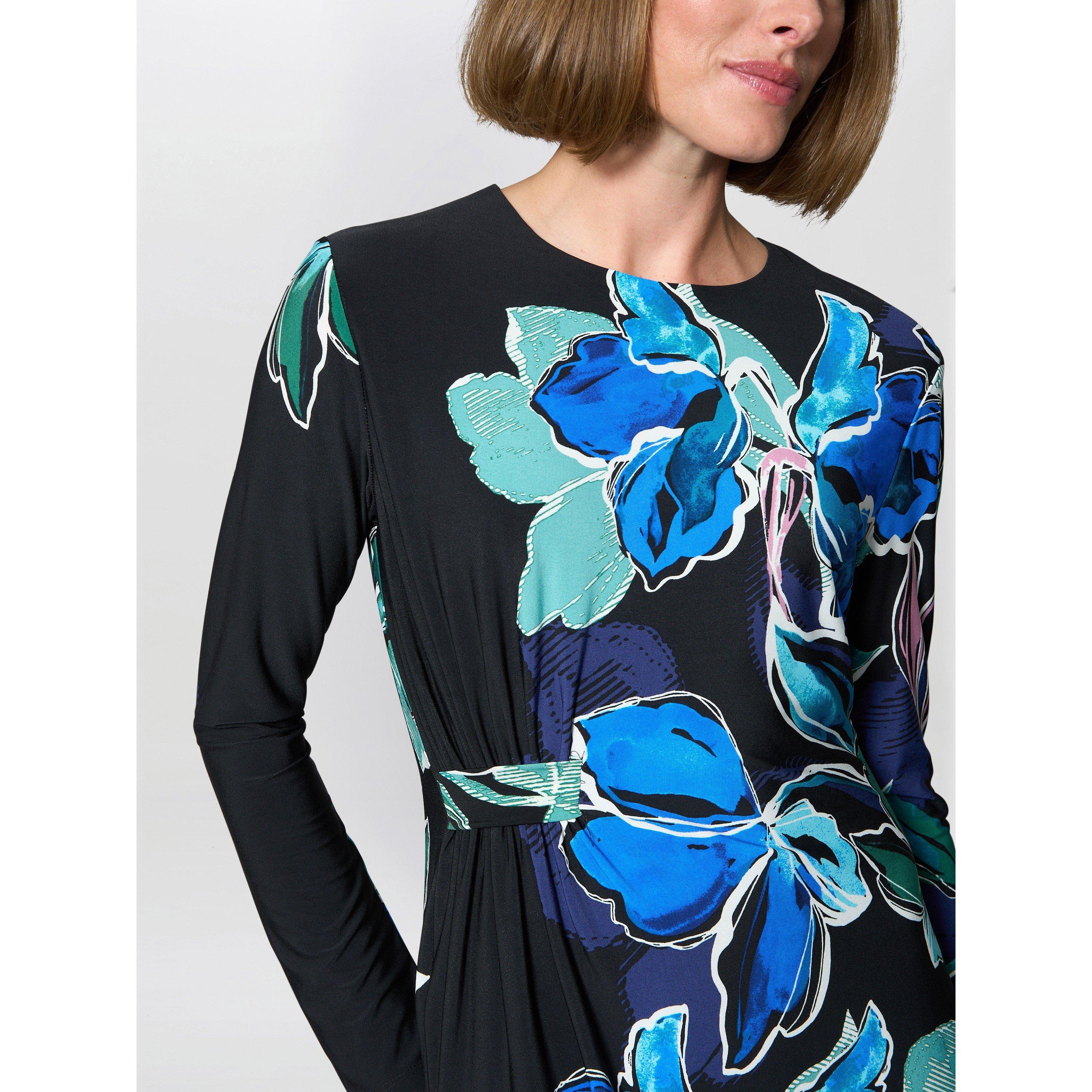 Black / Multi - Gina Bacconi - Eli Floral Print Maxi Dress - 5